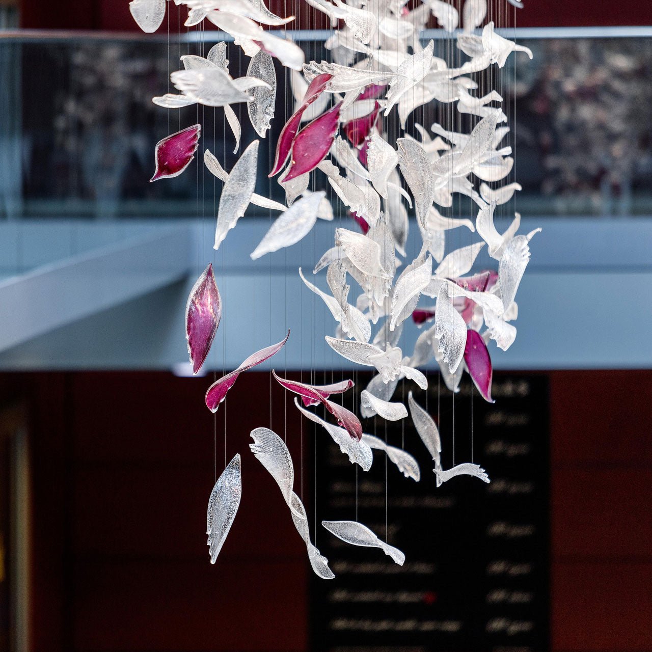 Zathaara Glass Feather Shape  Chandelier