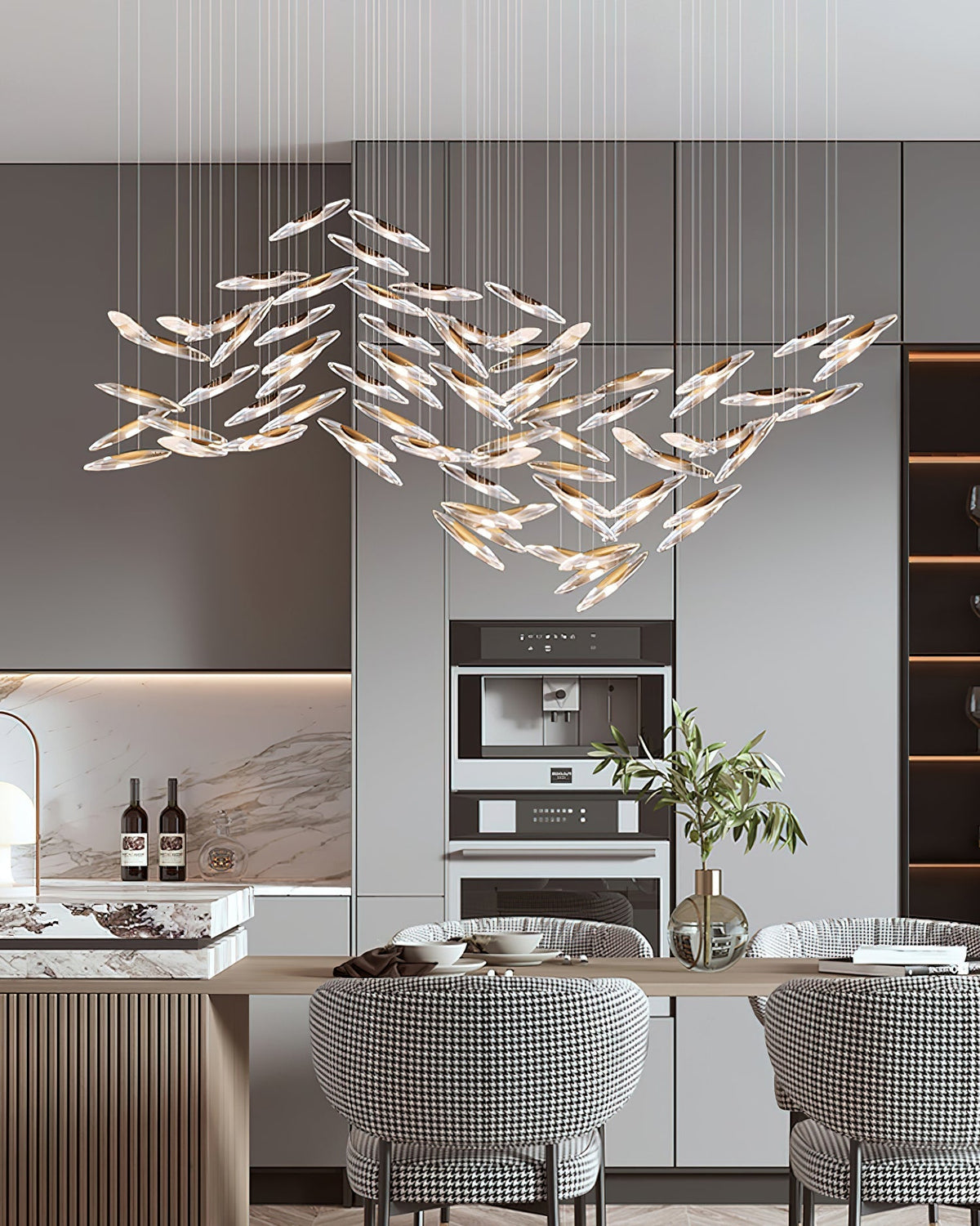 Hylor Luxury Moonlight Whispers Glass Chandelier
