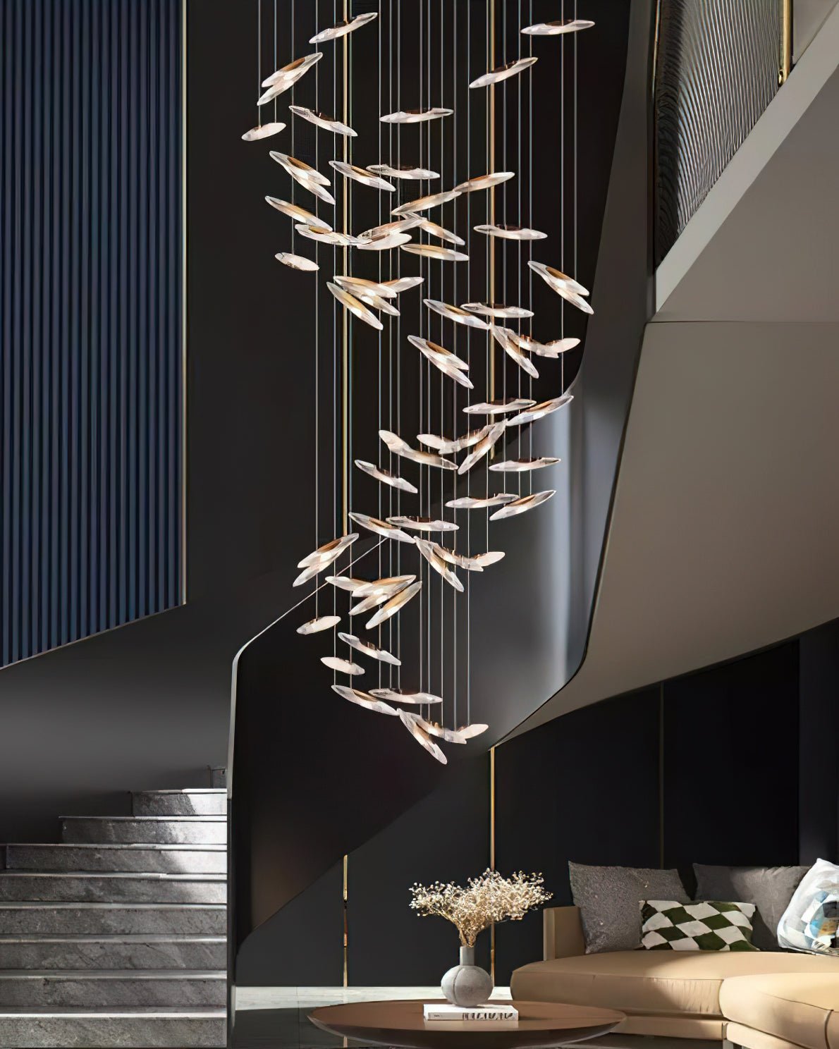 Hylor Luxury Moonlight Whispers Glass Chandelier