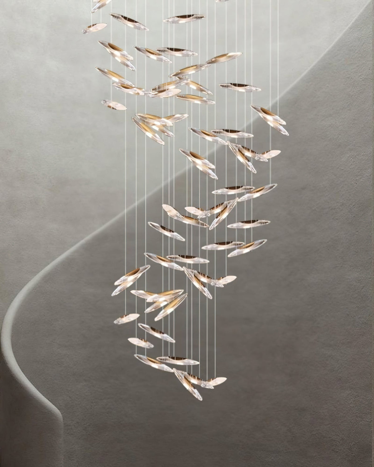 Hylor Luxury Moonlight Whispers Glass Chandelier