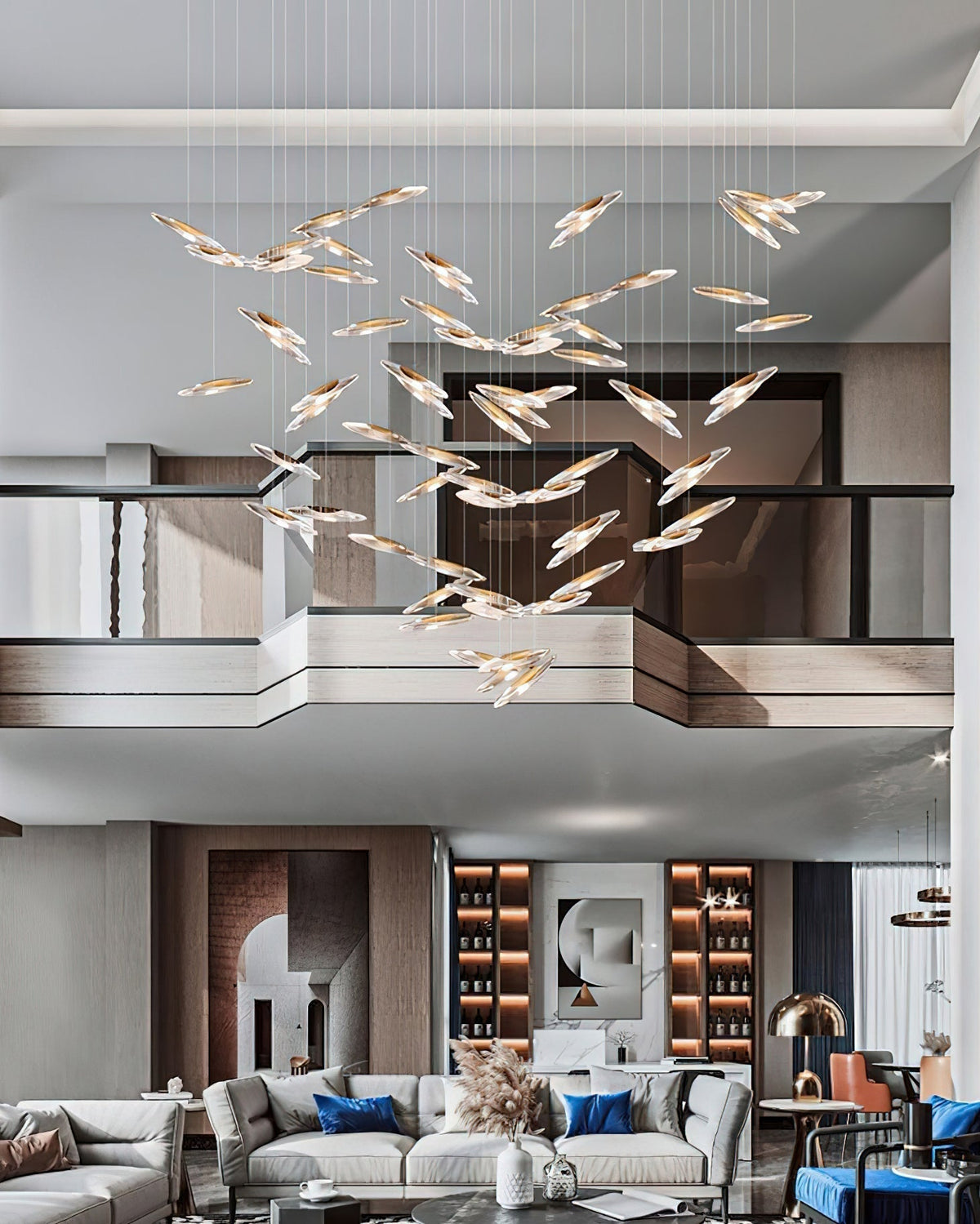 Hylor Luxury Moonlight Whispers Glass Chandelier
