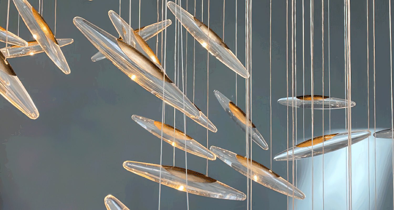 Hylor Luxury Moonlight Whispers Glass Chandelier