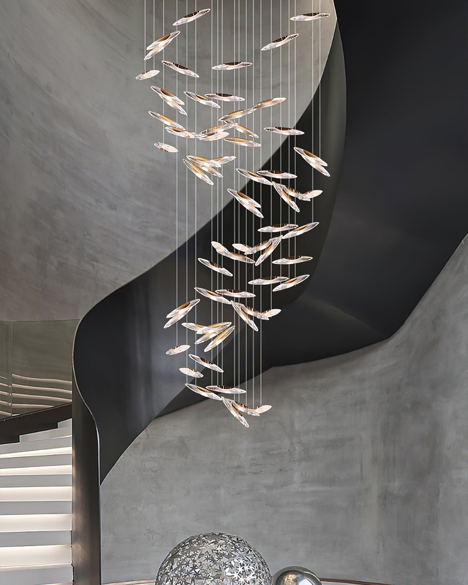 Hylor Luxury Moonlight Whispers Glass Chandelier