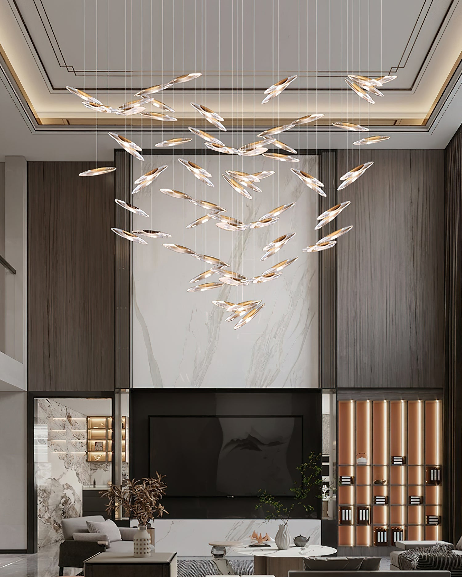 Hylor Luxury Moonlight Whispers Glass Chandelier