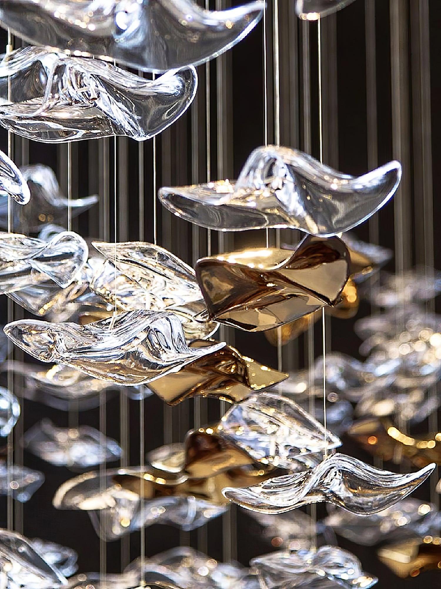 Lisk Luxury Brass Linear Chandelier