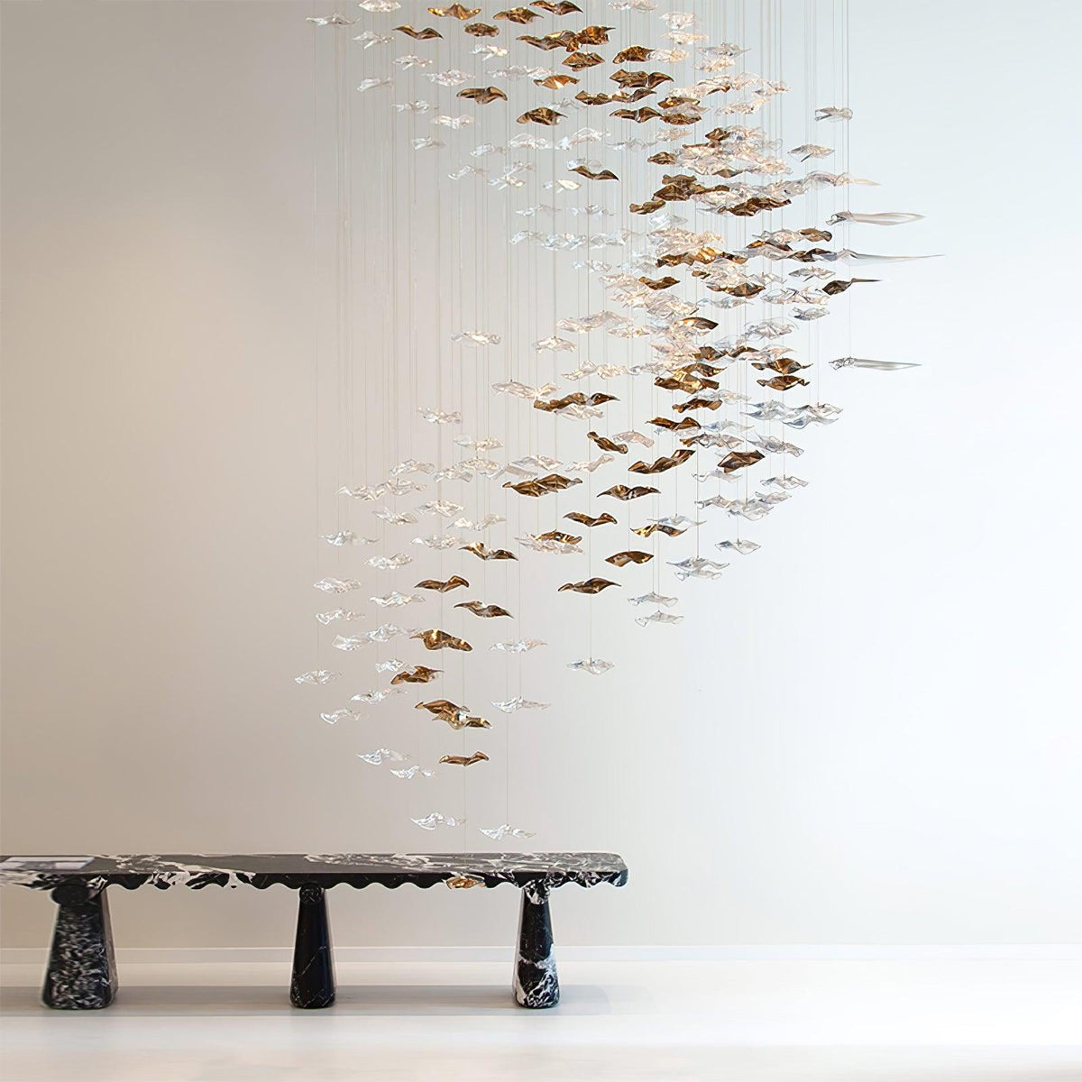 Lisk Luxury Brass Linear Chandelier