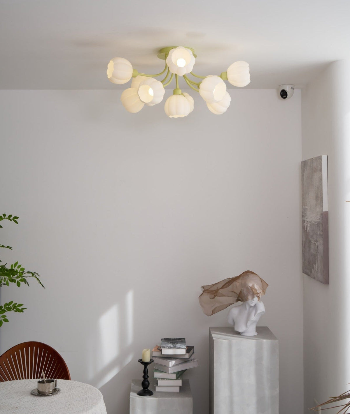 Zenorarae Elegance Matcha Glass Ceiling Lamp
