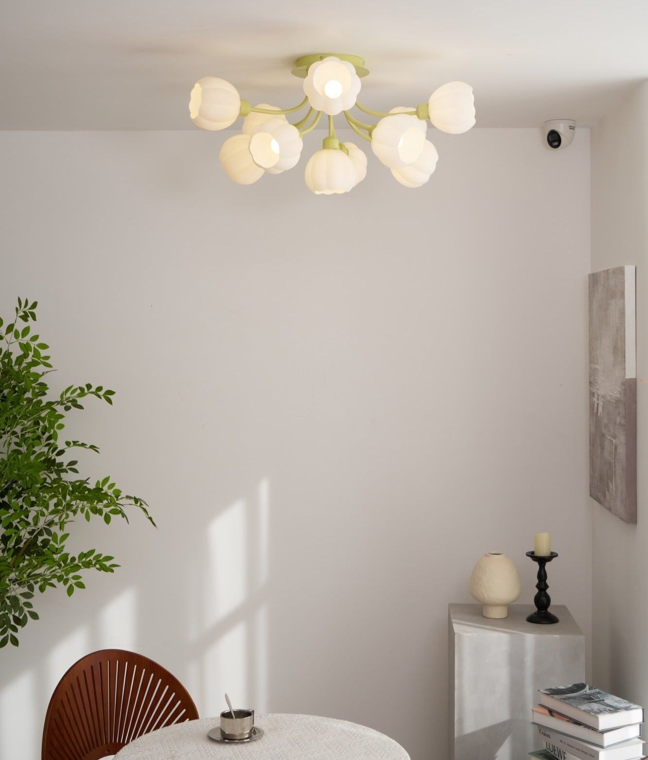 Zenorarae Elegance Matcha Glass Ceiling Lamp