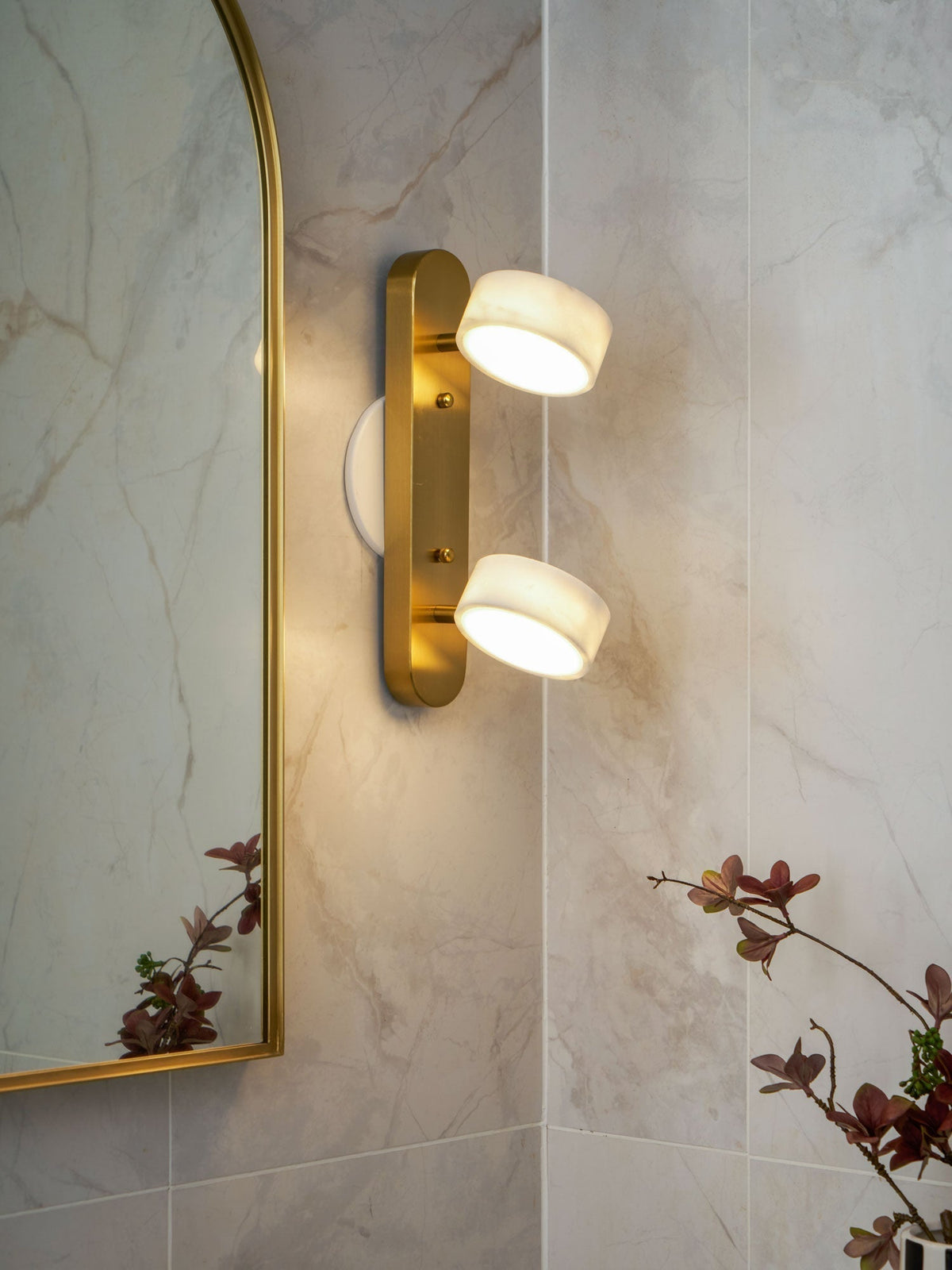 Orshaa Linear Travertine Vanity Light