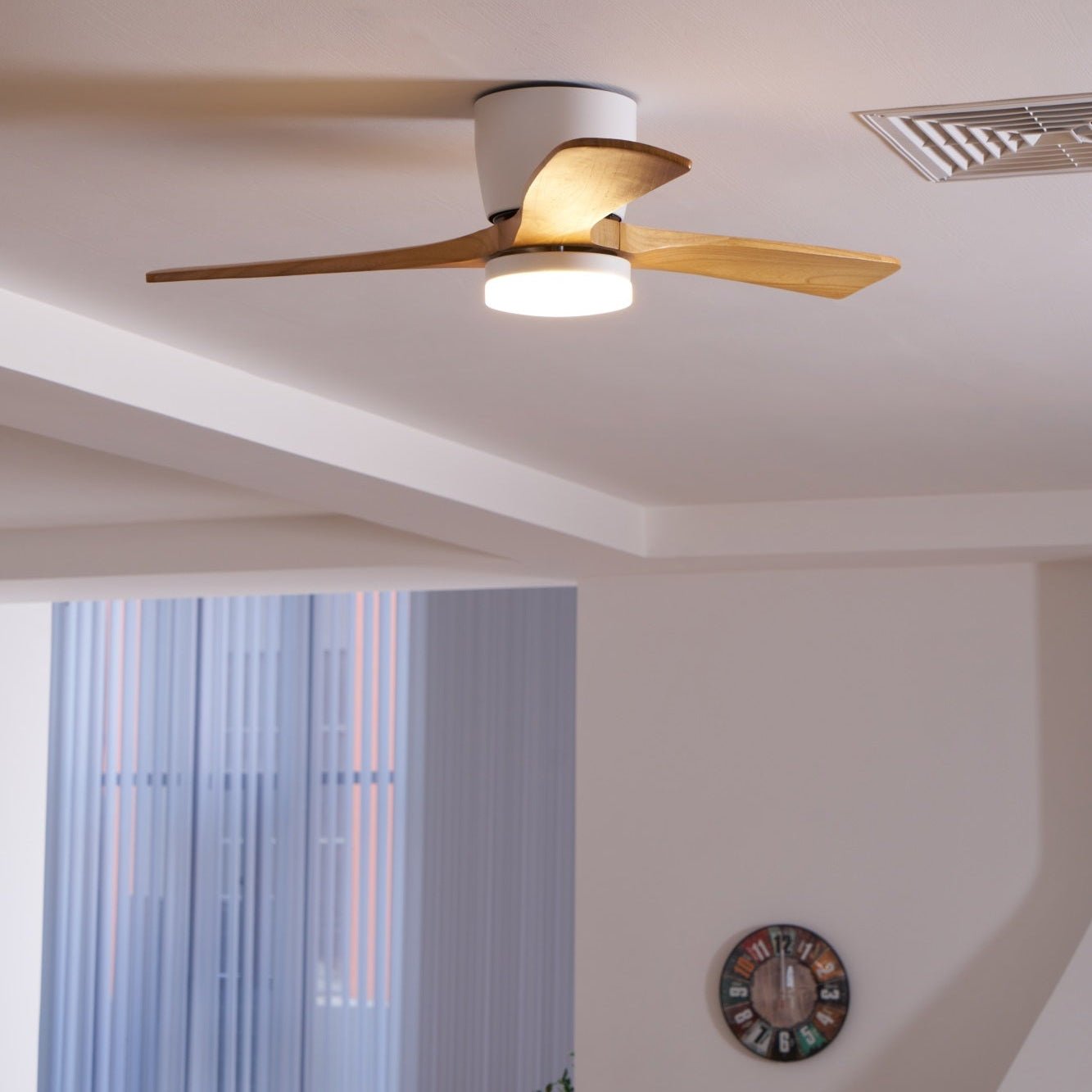 Elena Modern Wood Ceiling Fan Light