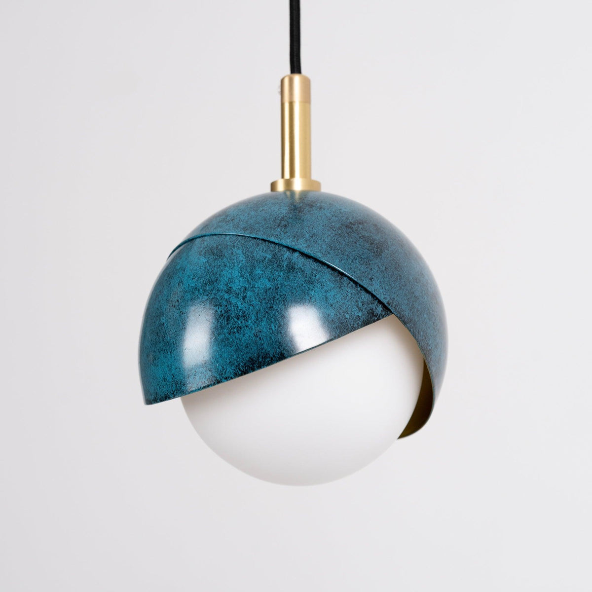 Jynara Pendant Lamp Brass Nested Opal Globe Modern