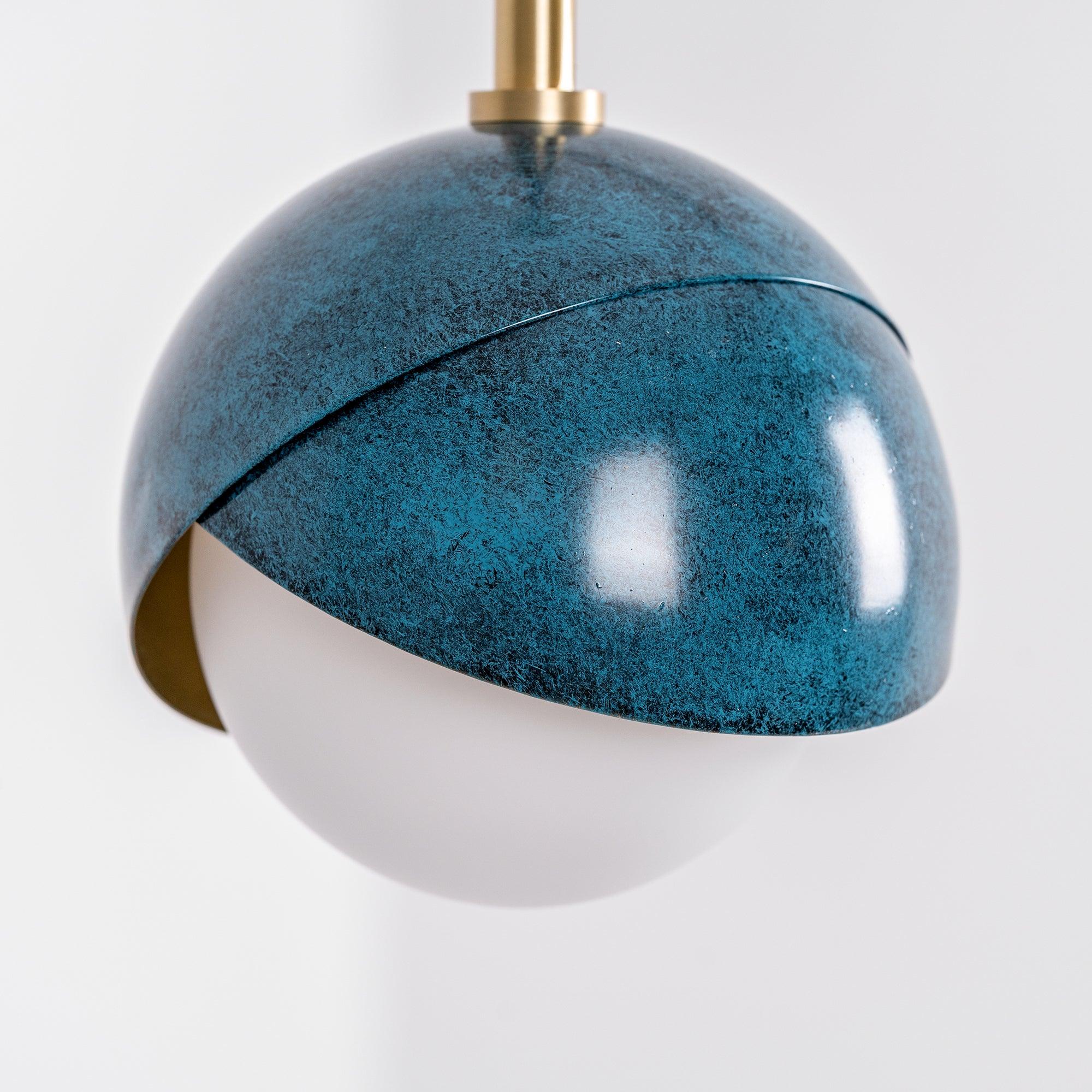 Jynara Pendant Lamp Brass Nested Opal Globe Modern