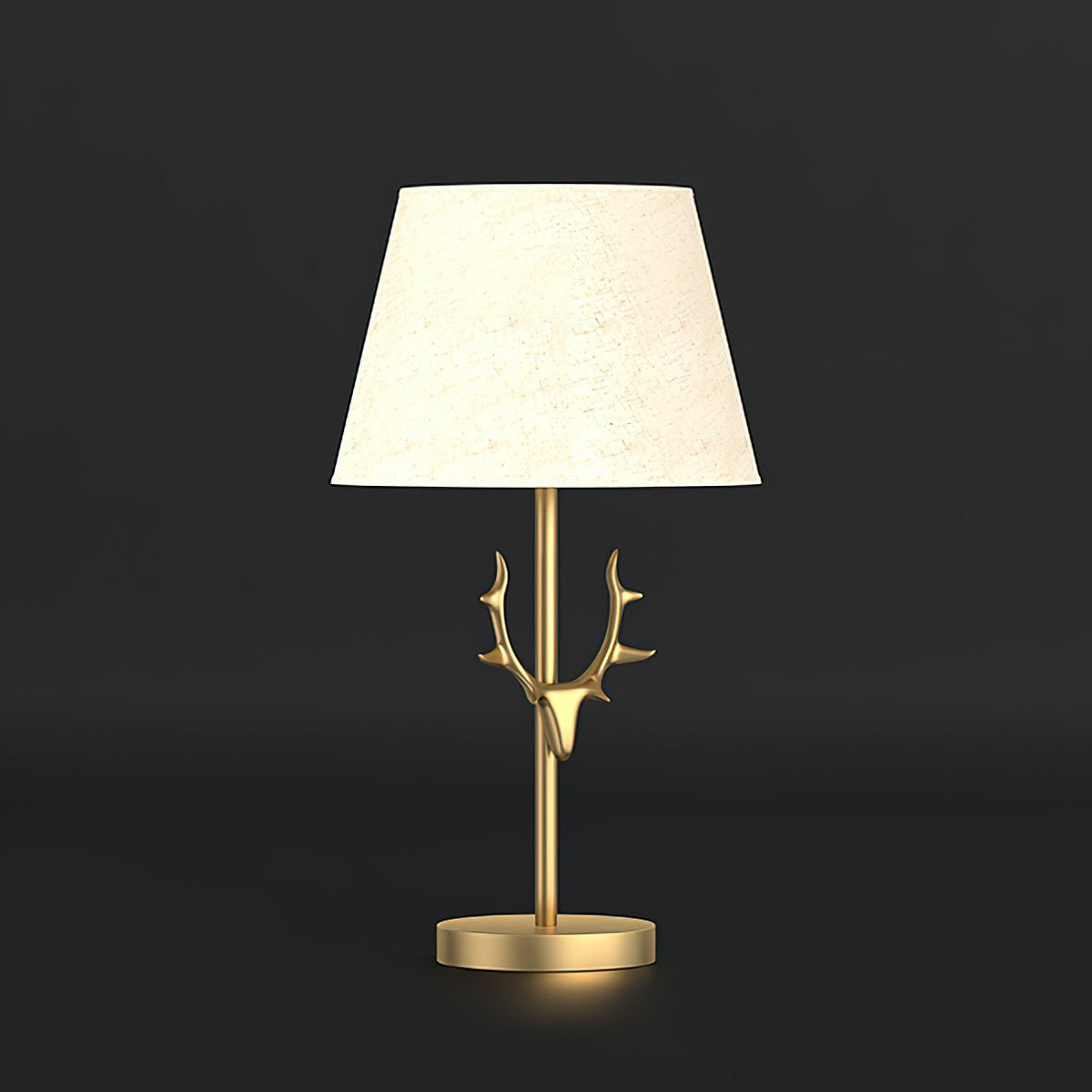 Antler Elegance Brass Table Lamp
