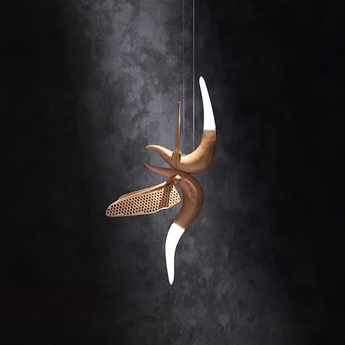 Elsilor Avian-Inspired Wood Pendant Light