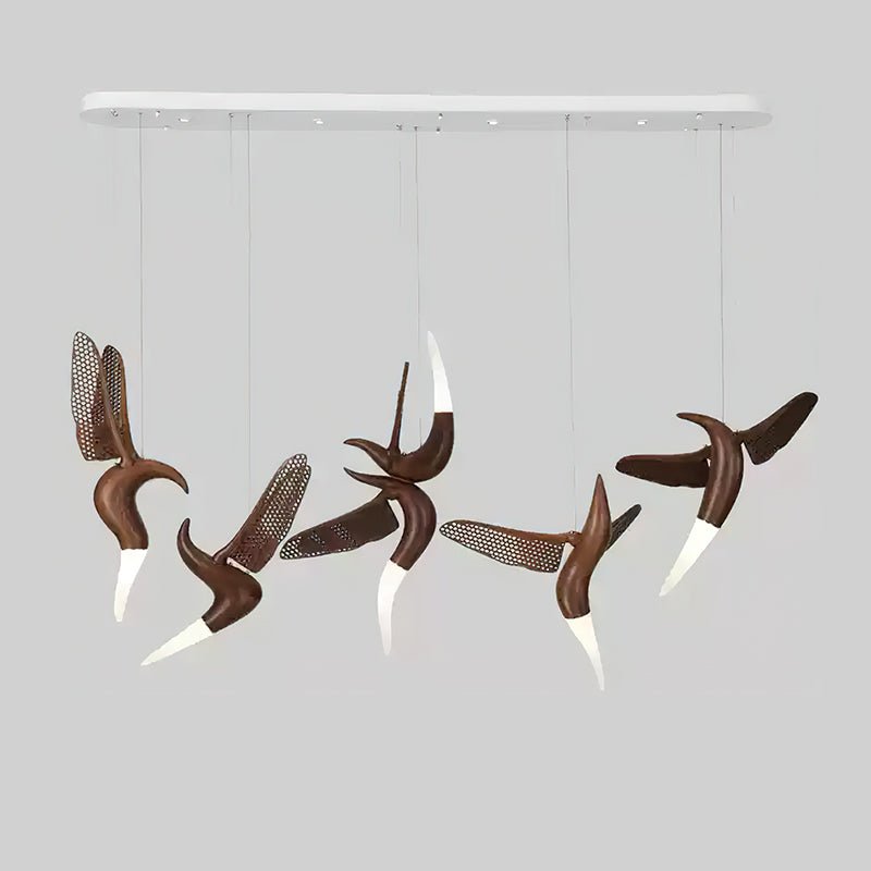 Elsilor Avian-Inspired Wood Pendant Light