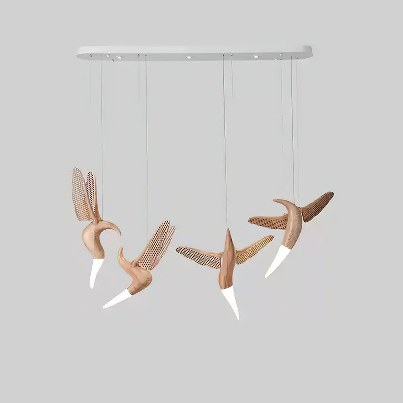Elsilor Avian-Inspired Wood Pendant Light