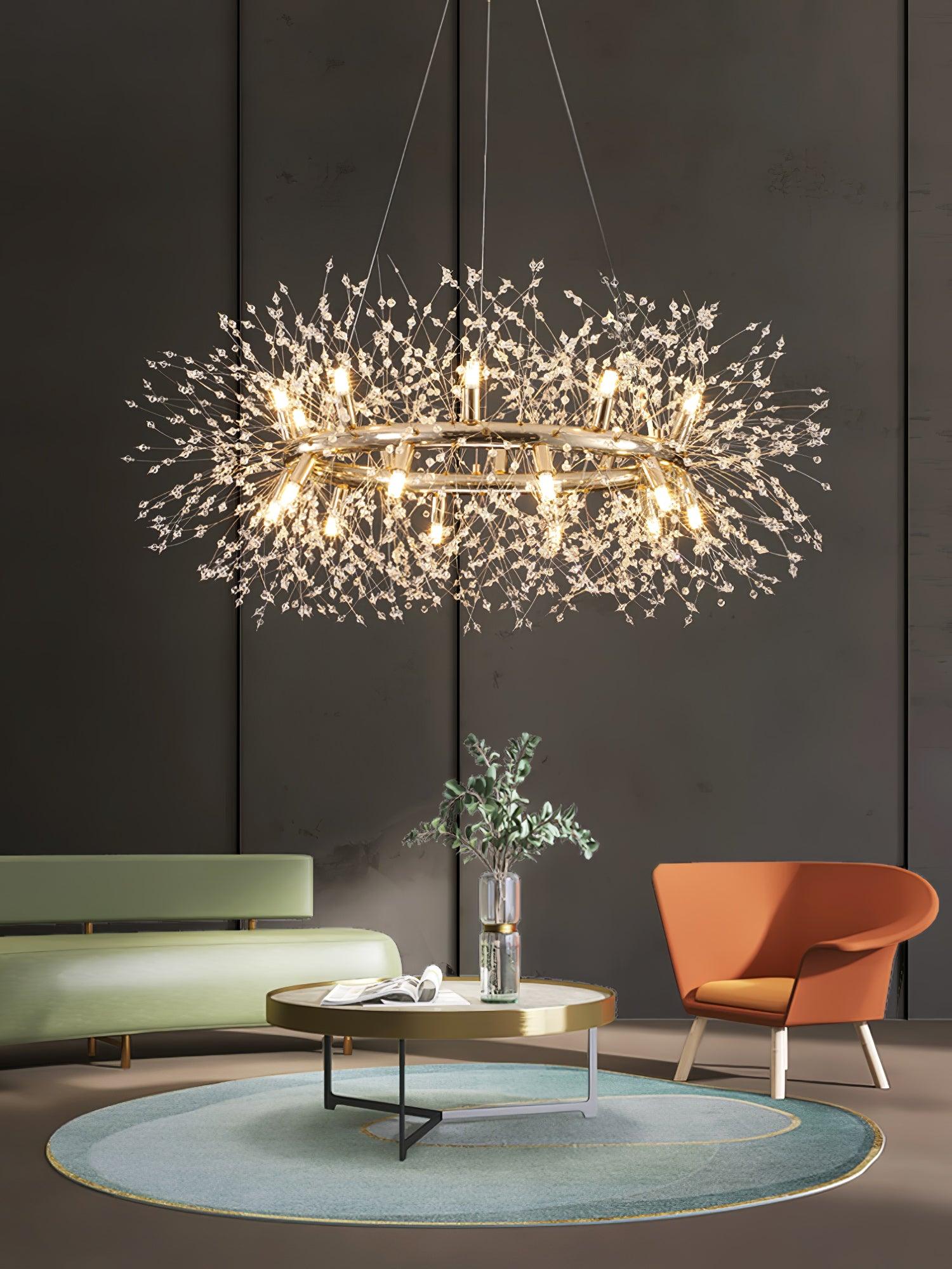 Arderian Chandelier Dandelion Round Stainless Steel