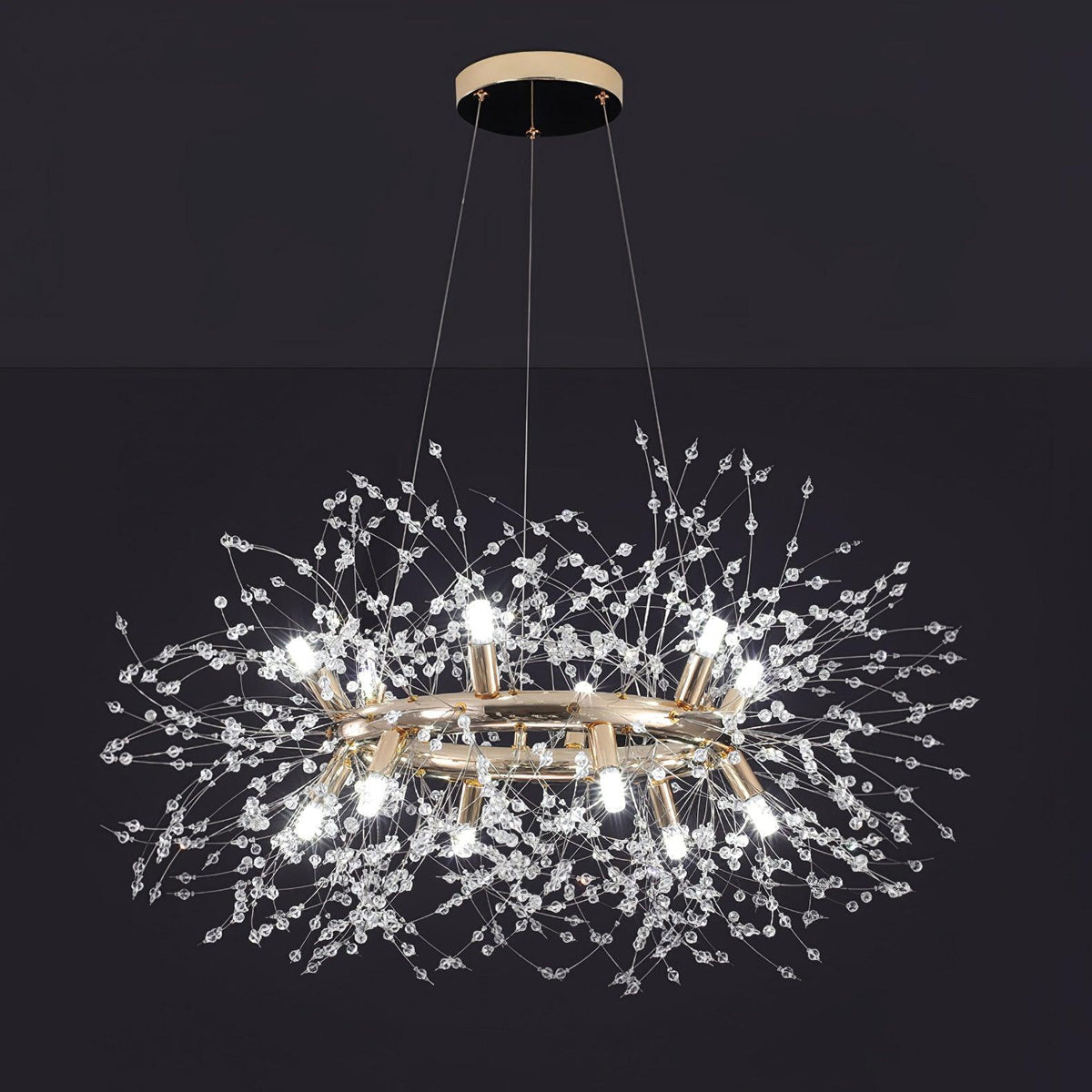 Arderian Chandelier Dandelion Round Stainless Steel
