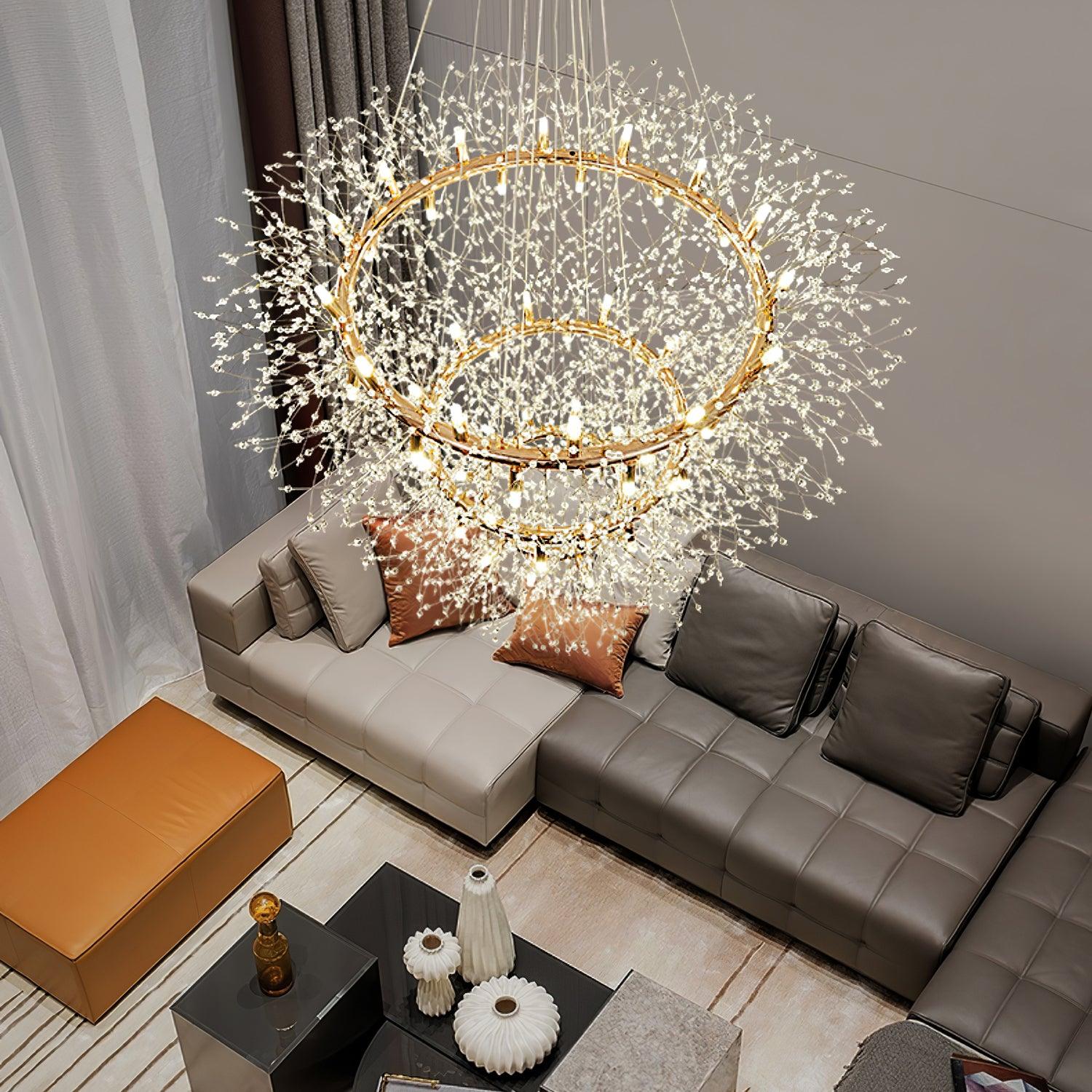 Arderian Chandelier Dandelion Round Stainless Steel