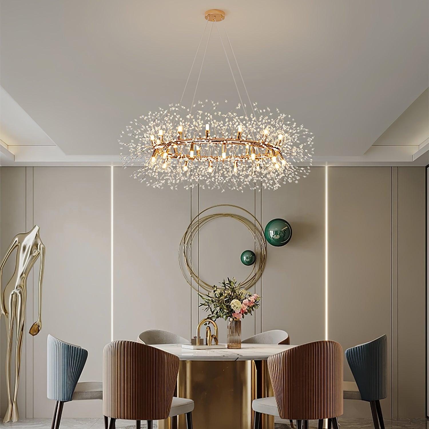 Arderian Chandelier Dandelion Round Stainless Steel
