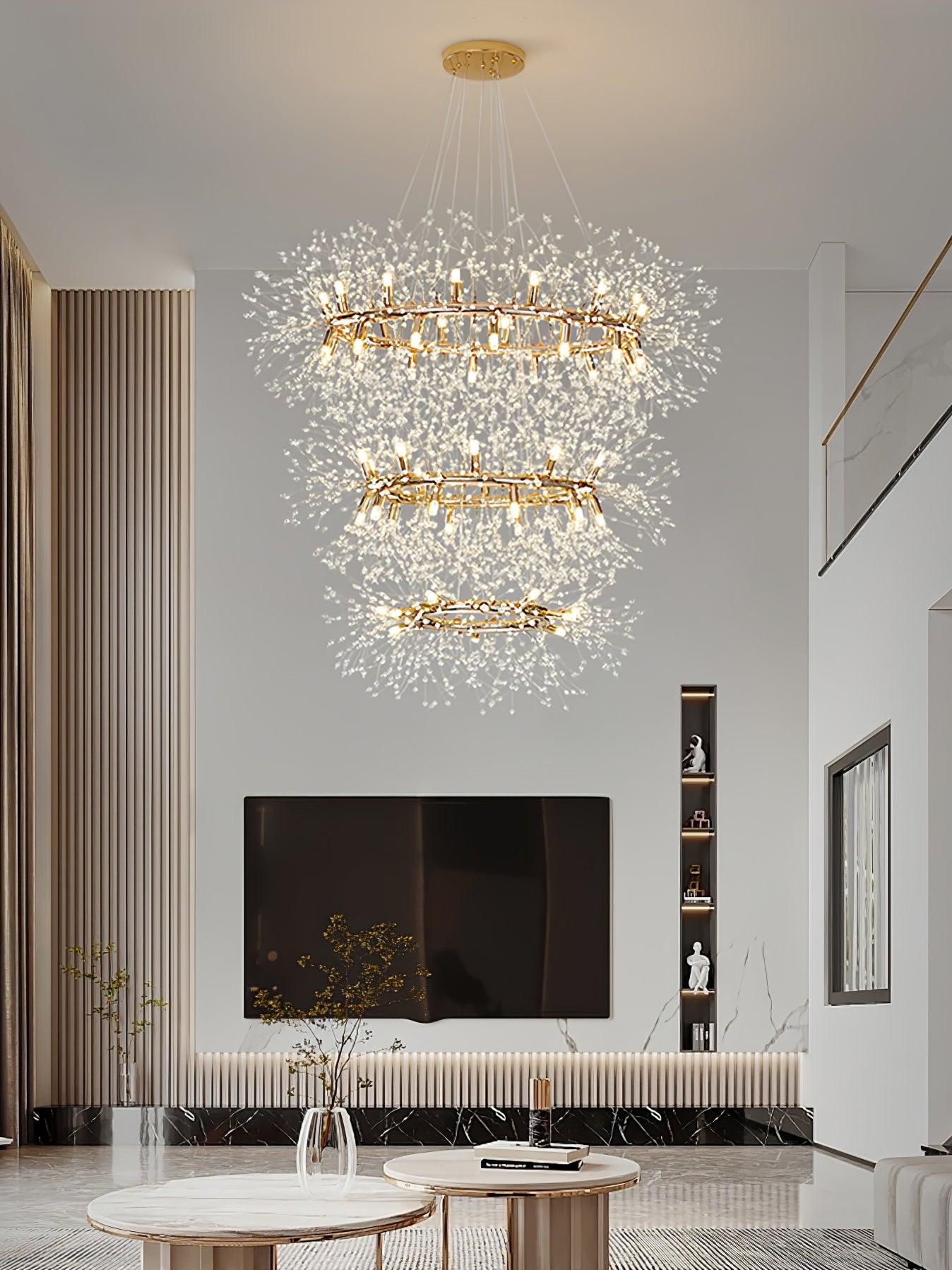 Arderian Chandelier Dandelion Round Stainless Steel