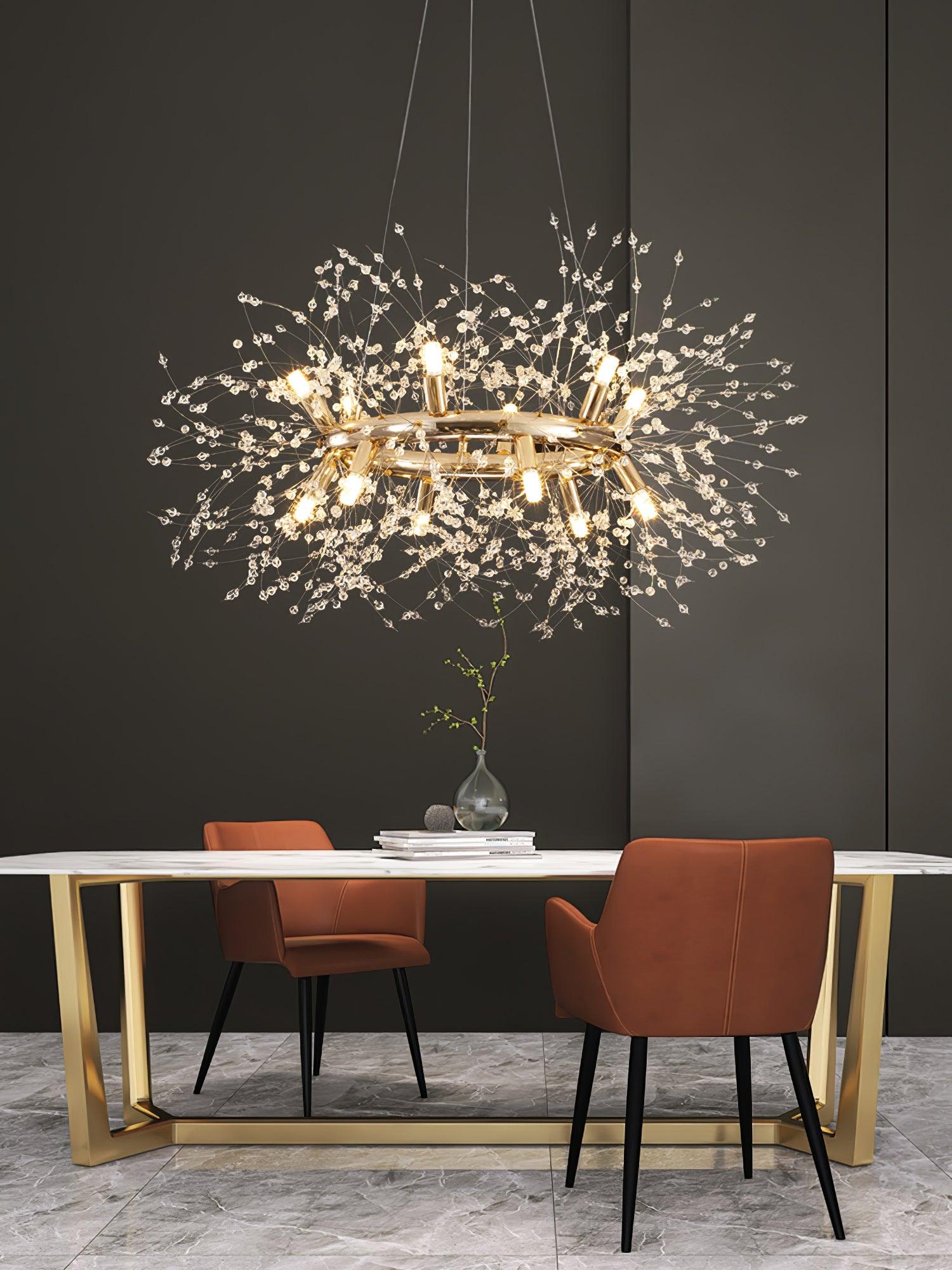 Arderian Chandelier Dandelion Round Stainless Steel