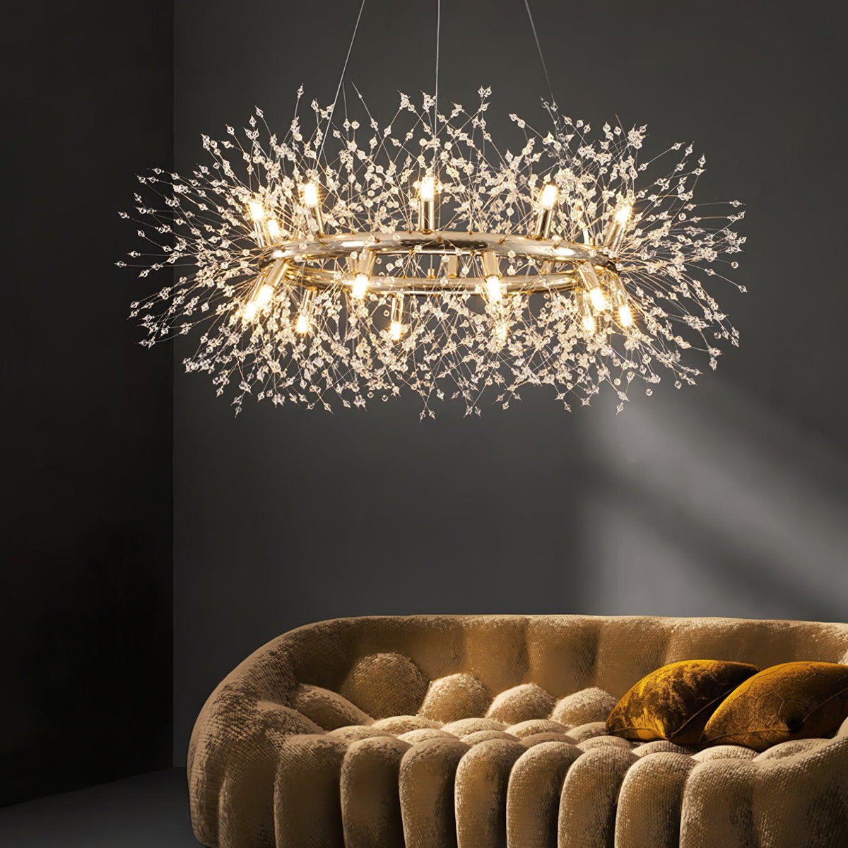 Arderian Chandelier Dandelion Round Stainless Steel