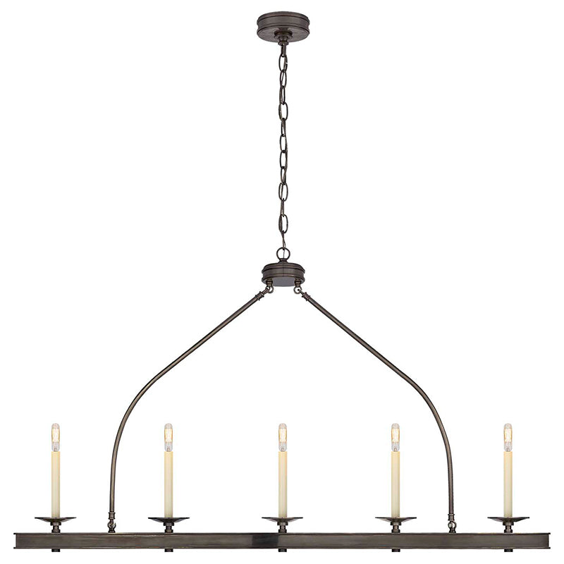 Ripple Modern Minimalist Classic Linear Brass Chandelier - Neutral Decor
