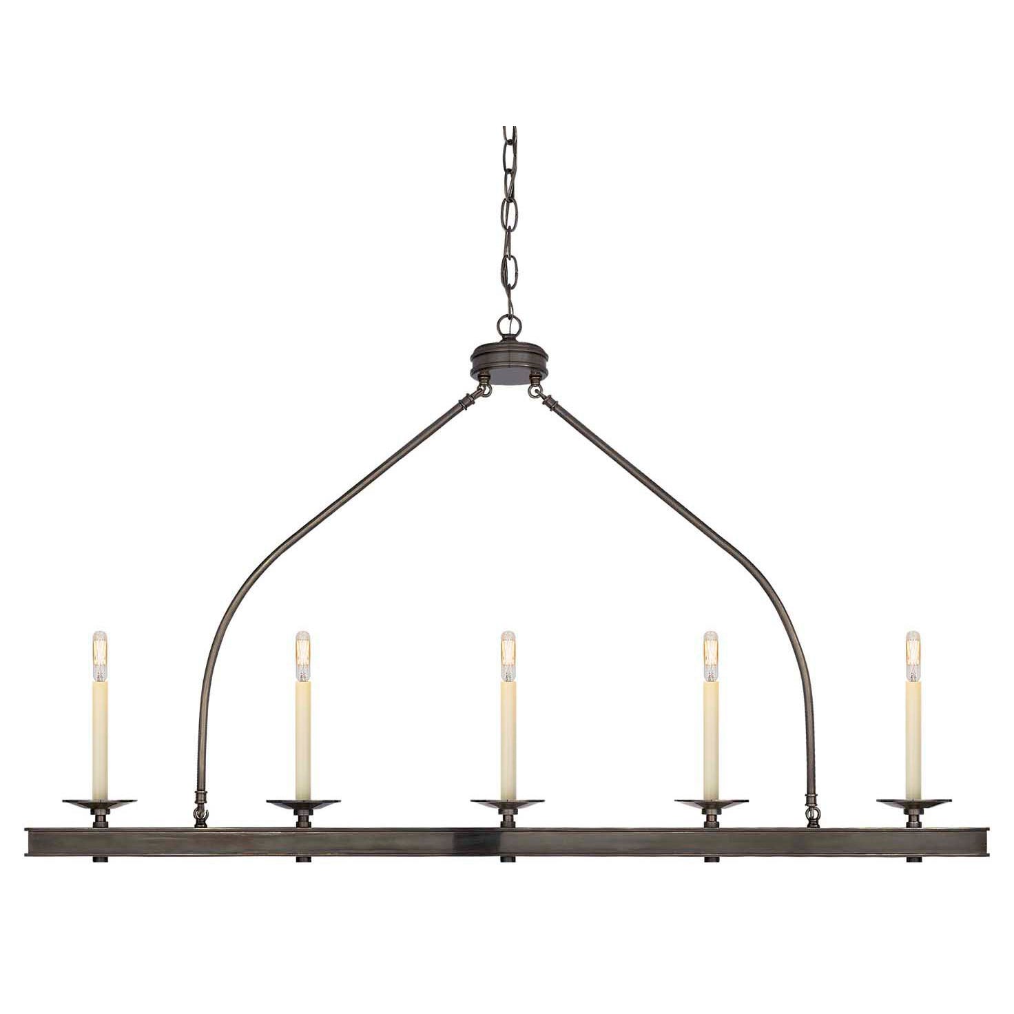 Ripple Modern Minimalist Classic Linear Brass Chandelier - Neutral Decor
