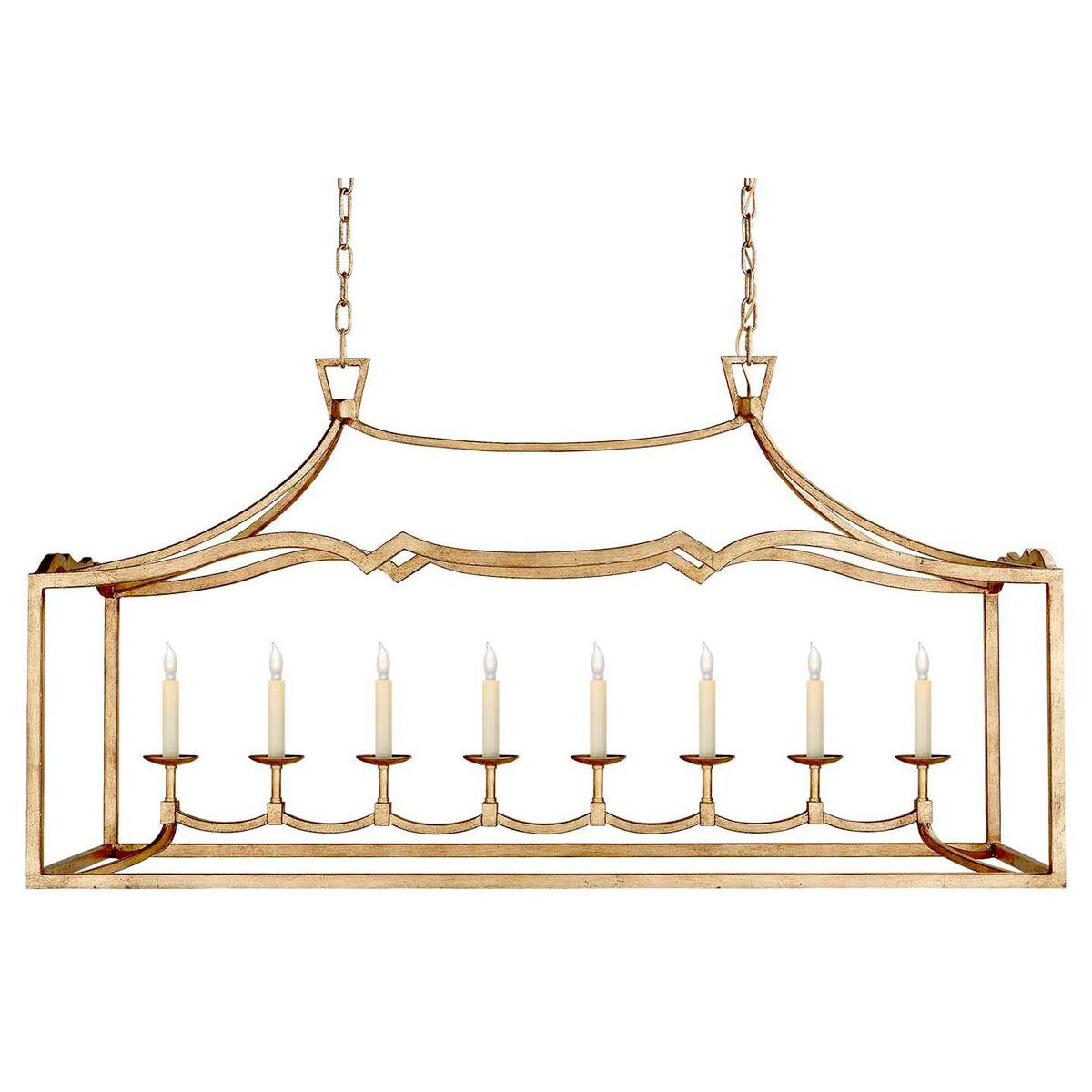 Ripple Modern Minimalist Classic Linear Brass Chandelier - Neutral Decor