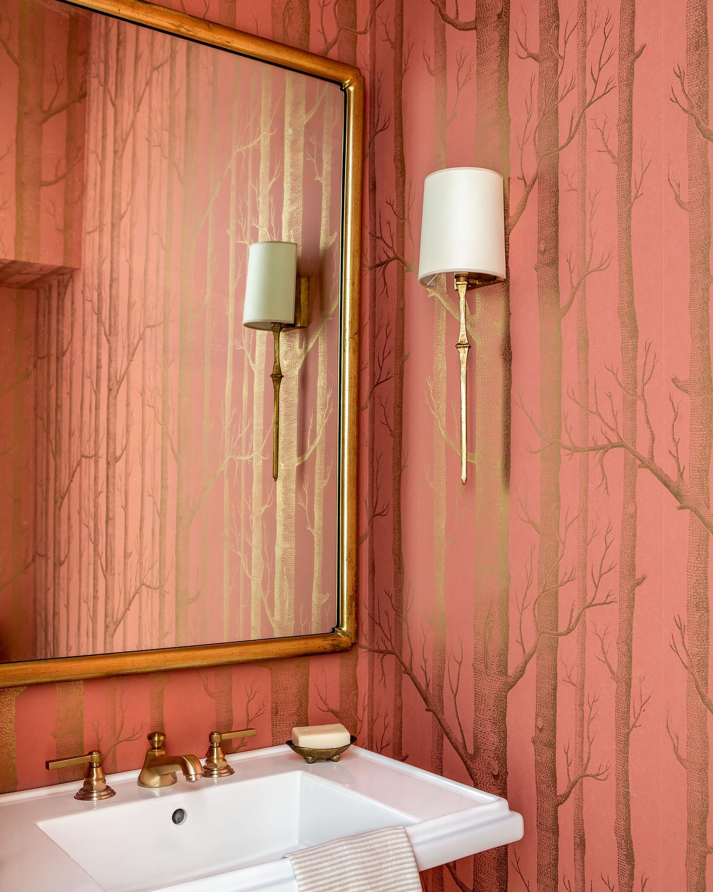 Yield Vintage Unique Brass Fabric Wall Lamp - Neutral Decor