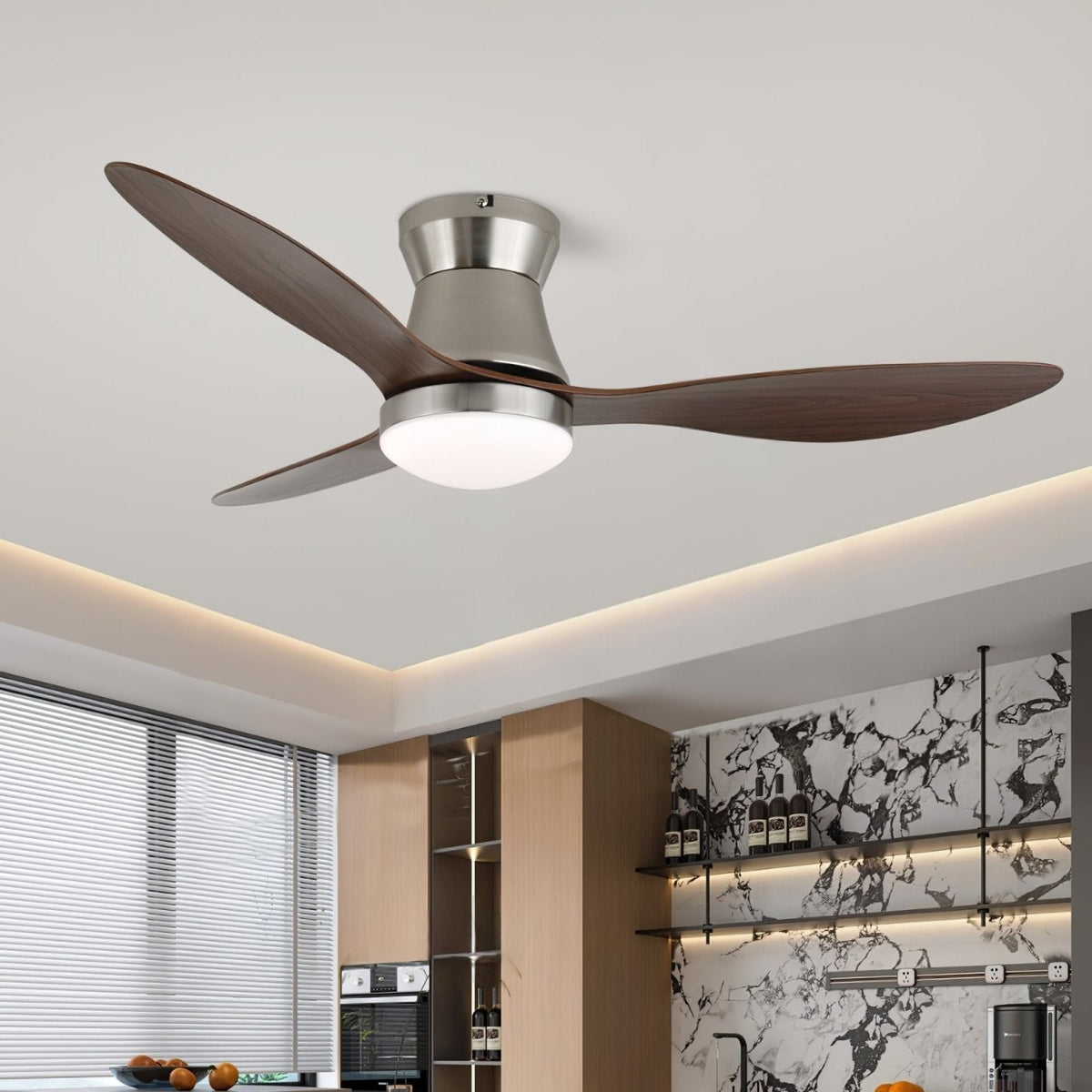 Zerath Modern Wood Ceiling Fan Light