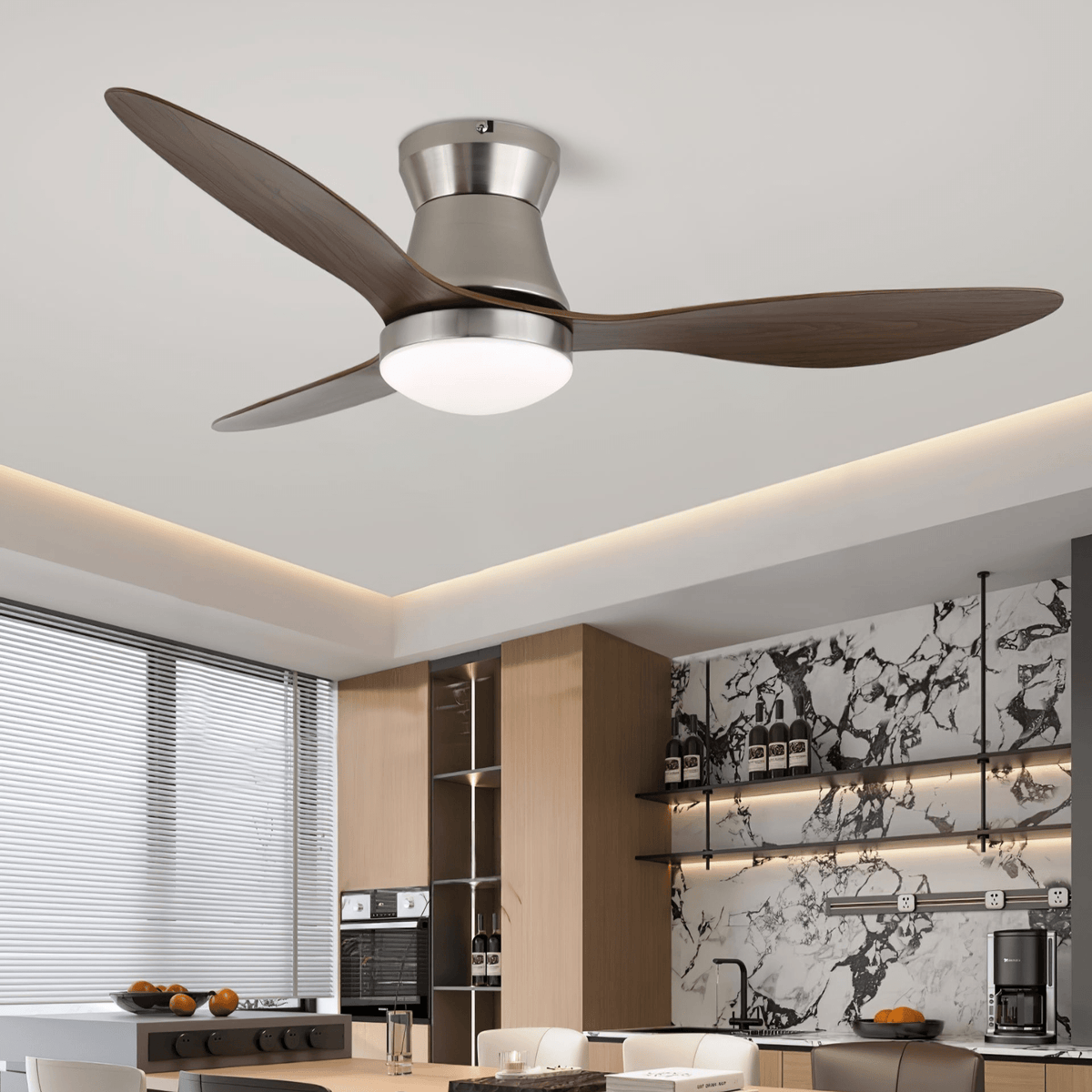 Zerath Modern Wood Ceiling Fan Light