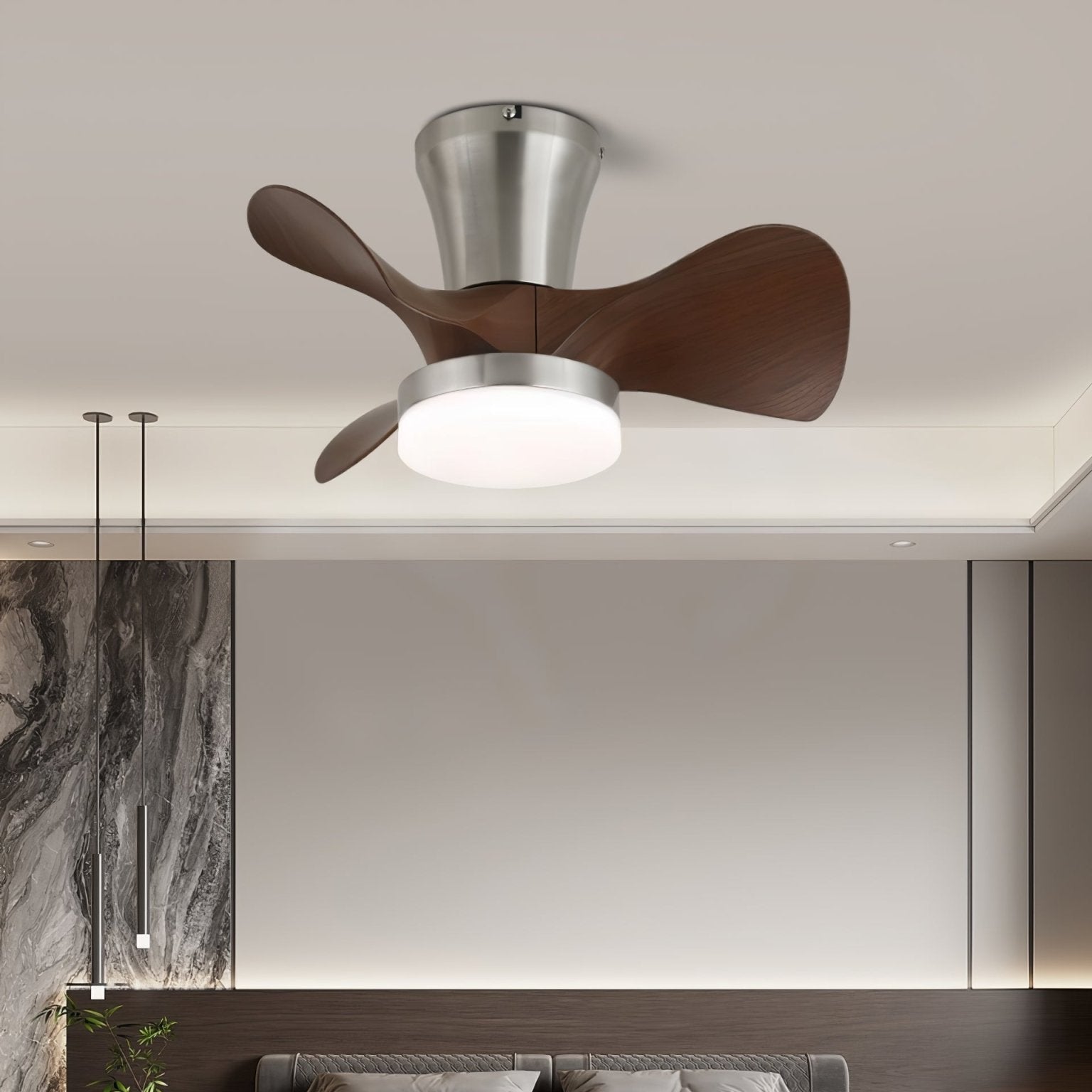 Nera Modern Wood Ceiling Fan Light