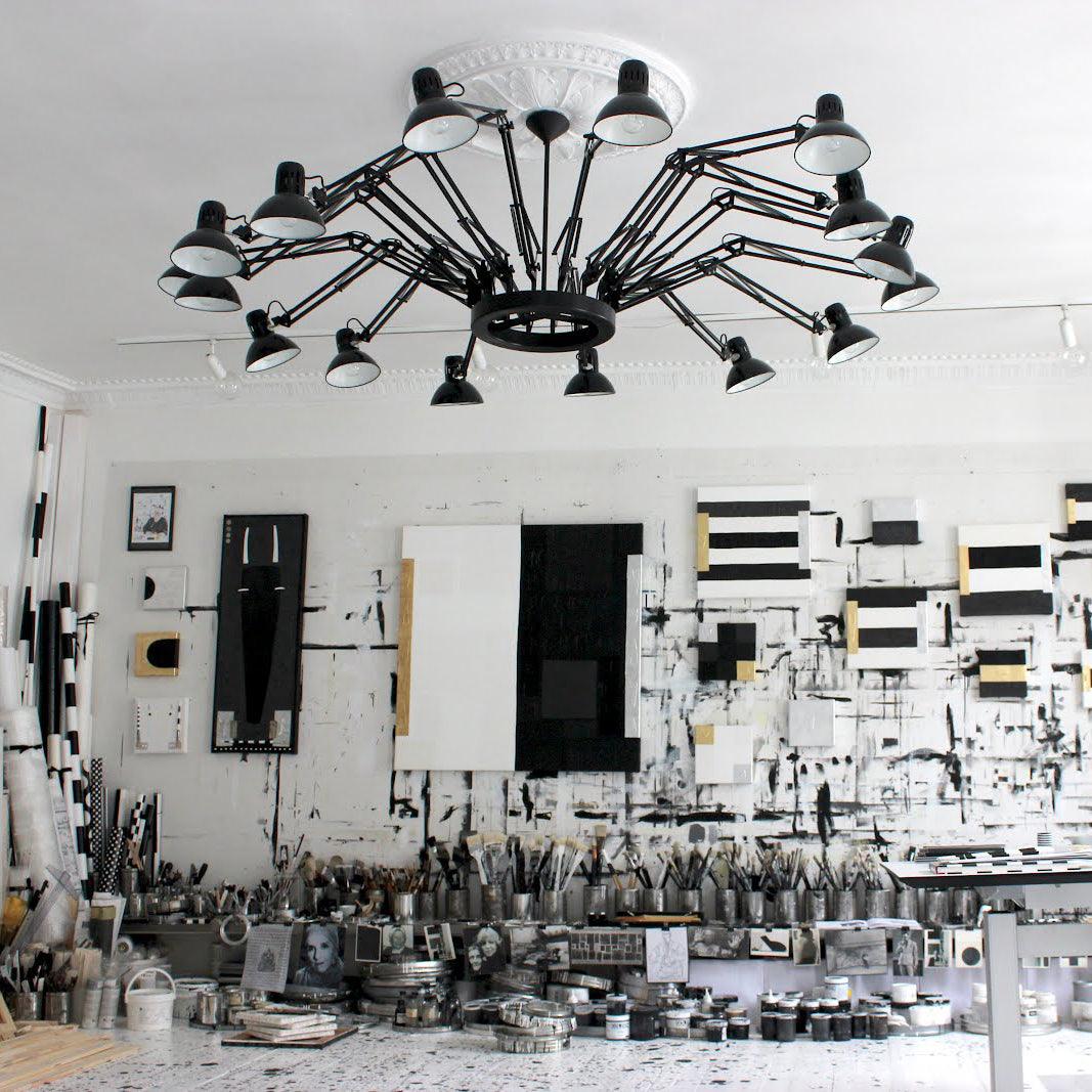 Livenu Chandelier Black Adjustable Multi Arm