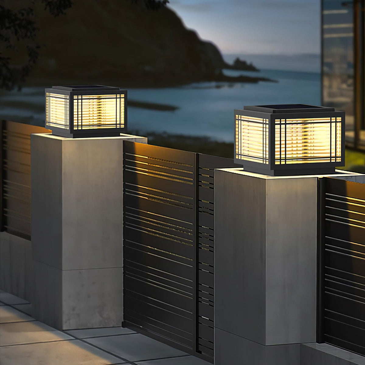 Glorin Steel Japanese-inspired Table Lamp