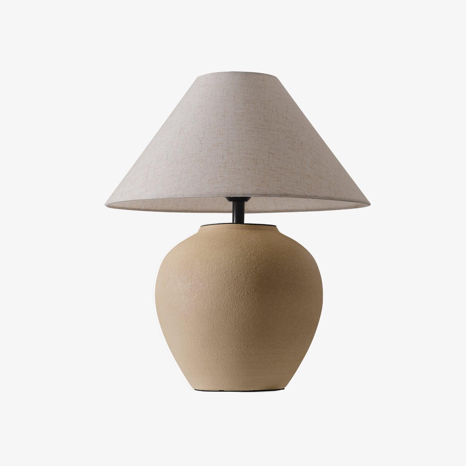 Lumian Fabric Ceramic Rustic Table Lamp