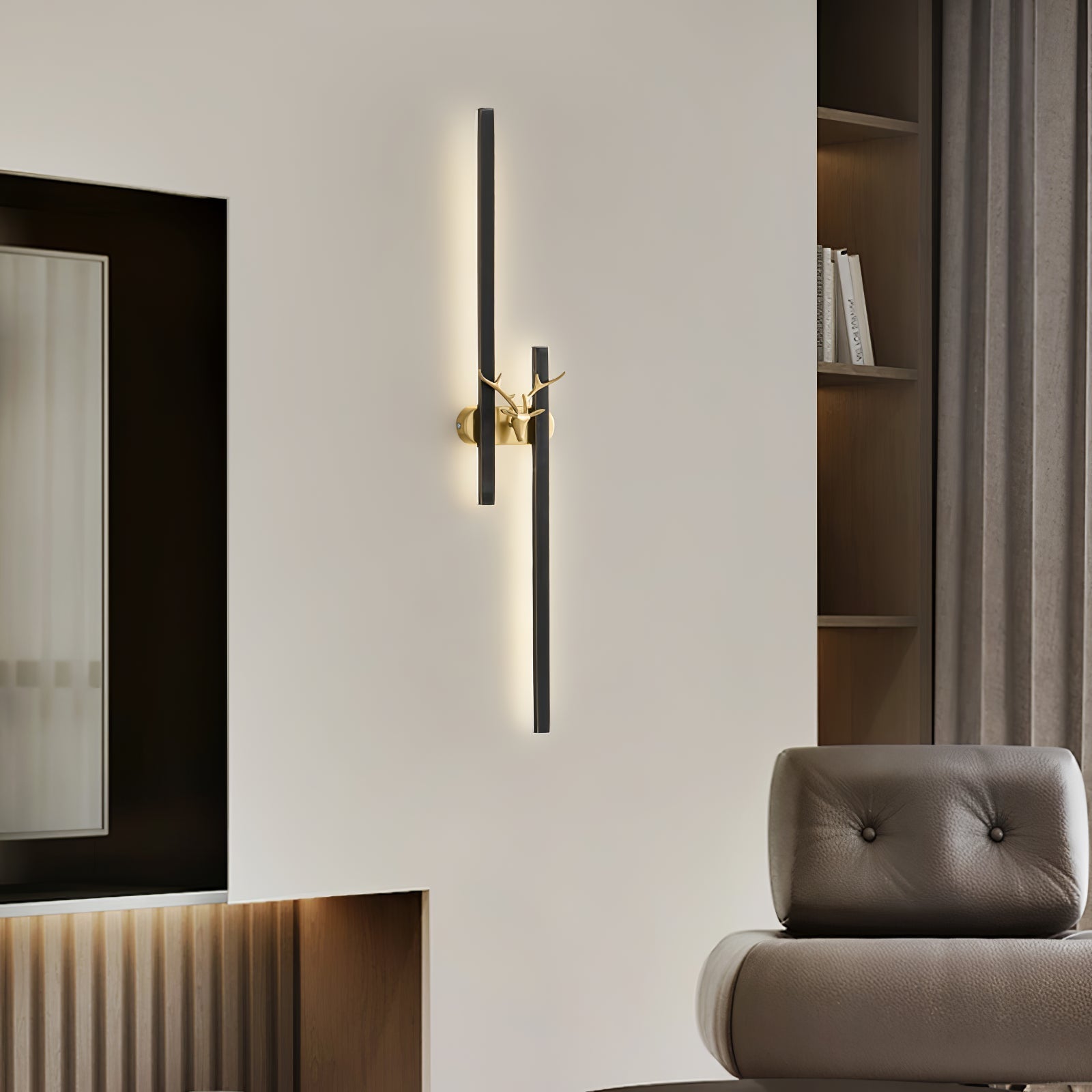 Vavinisra Classic Deer Brass Wall Lamp