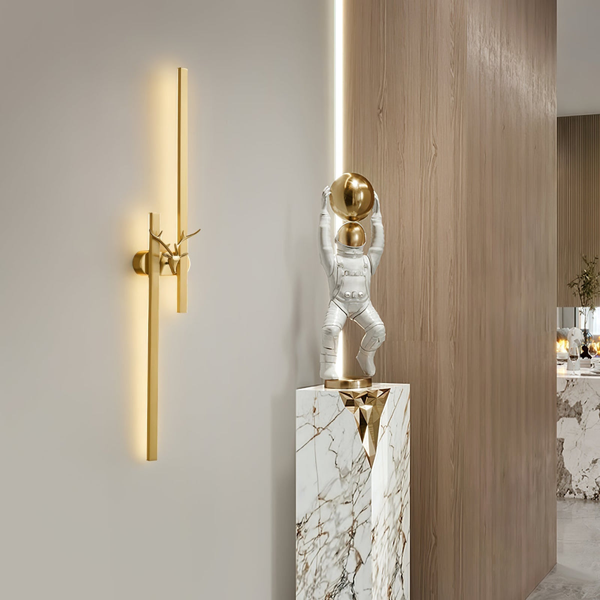 Vavinisra Classic Deer Brass Wall Lamp