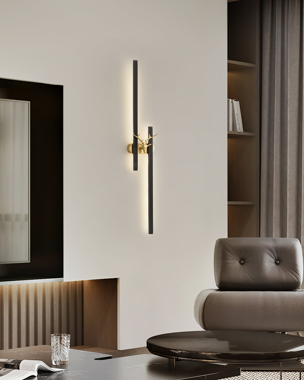 Vavinisra Classic Deer Brass Wall Lamp