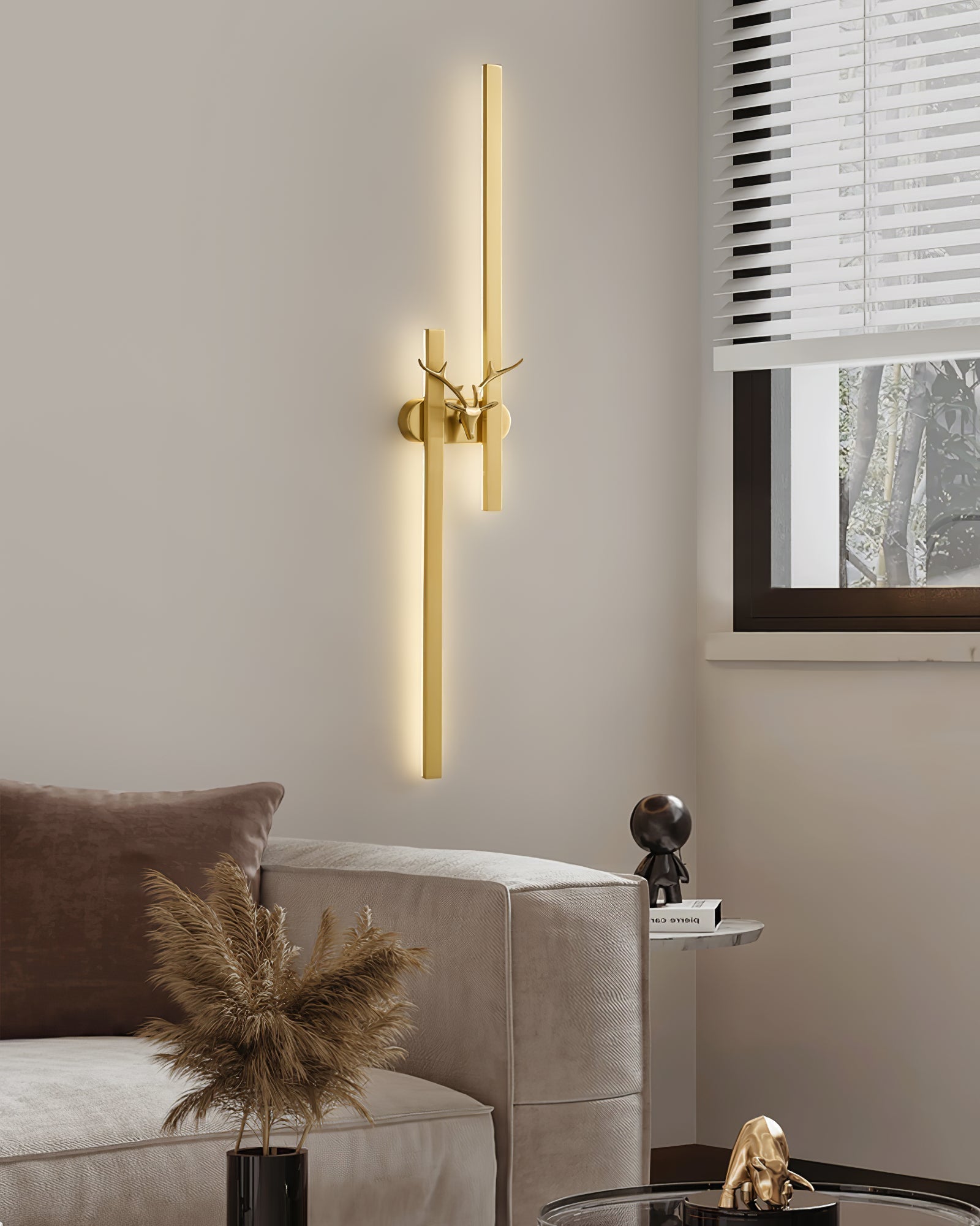 Vavinisra Classic Deer Brass Wall Lamp