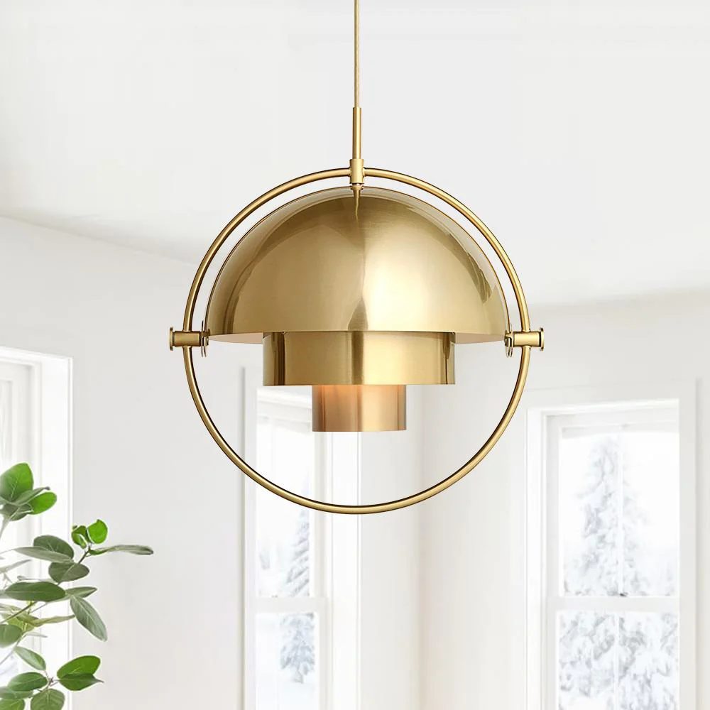 Lustra Pendant Lamp Deformed Ball Golden - Neutral Decor