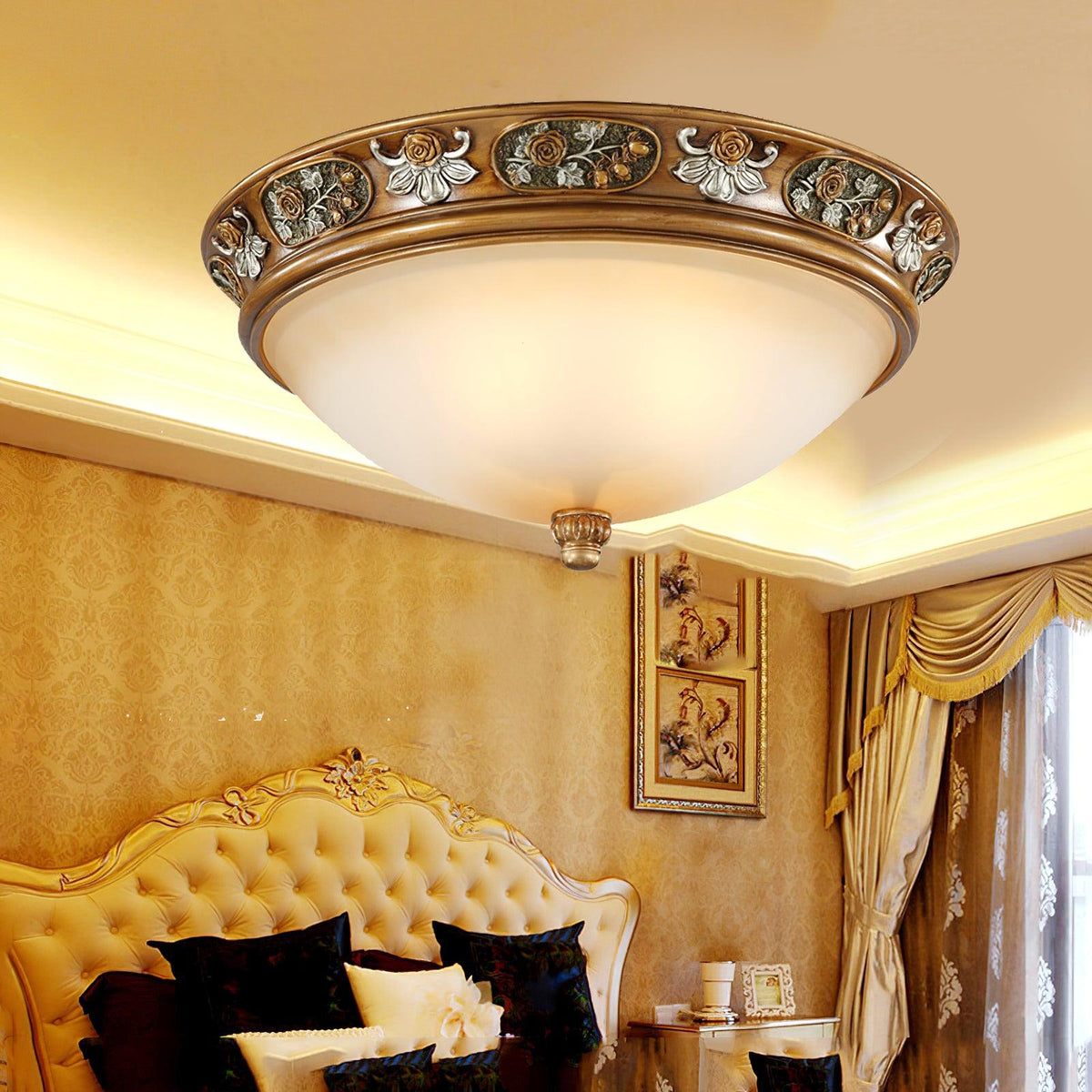 Cilene Vintage Luxury Recessed Resin Ceiling Light