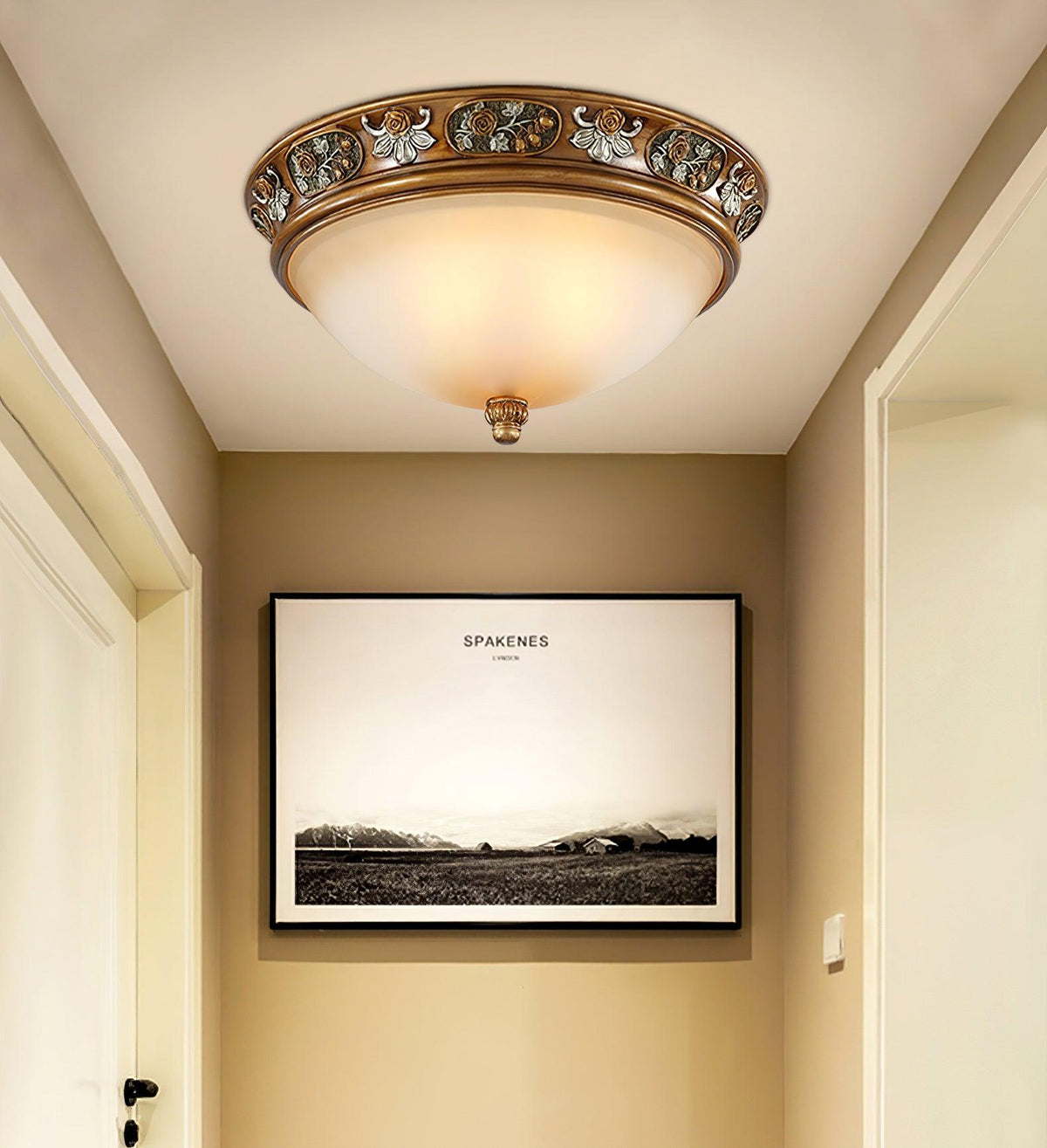 Cilene Vintage Luxury Recessed Resin Ceiling Light