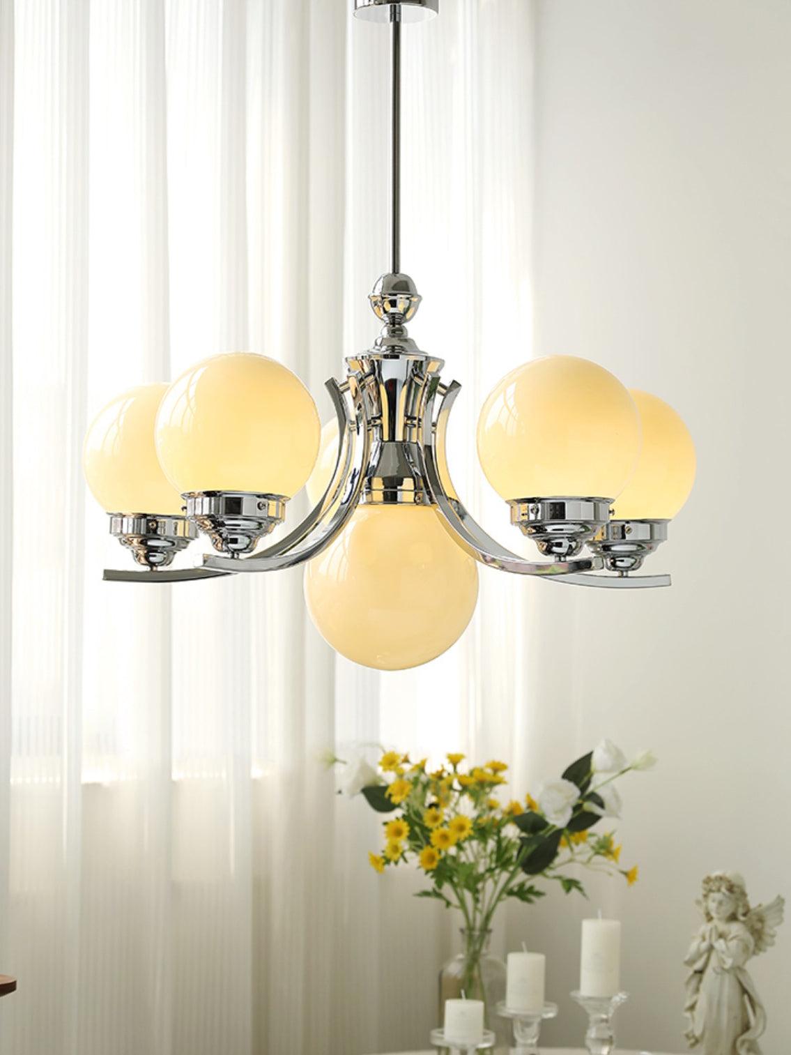 Dusk Chandelier Globe Chrome Modern 5-Light
