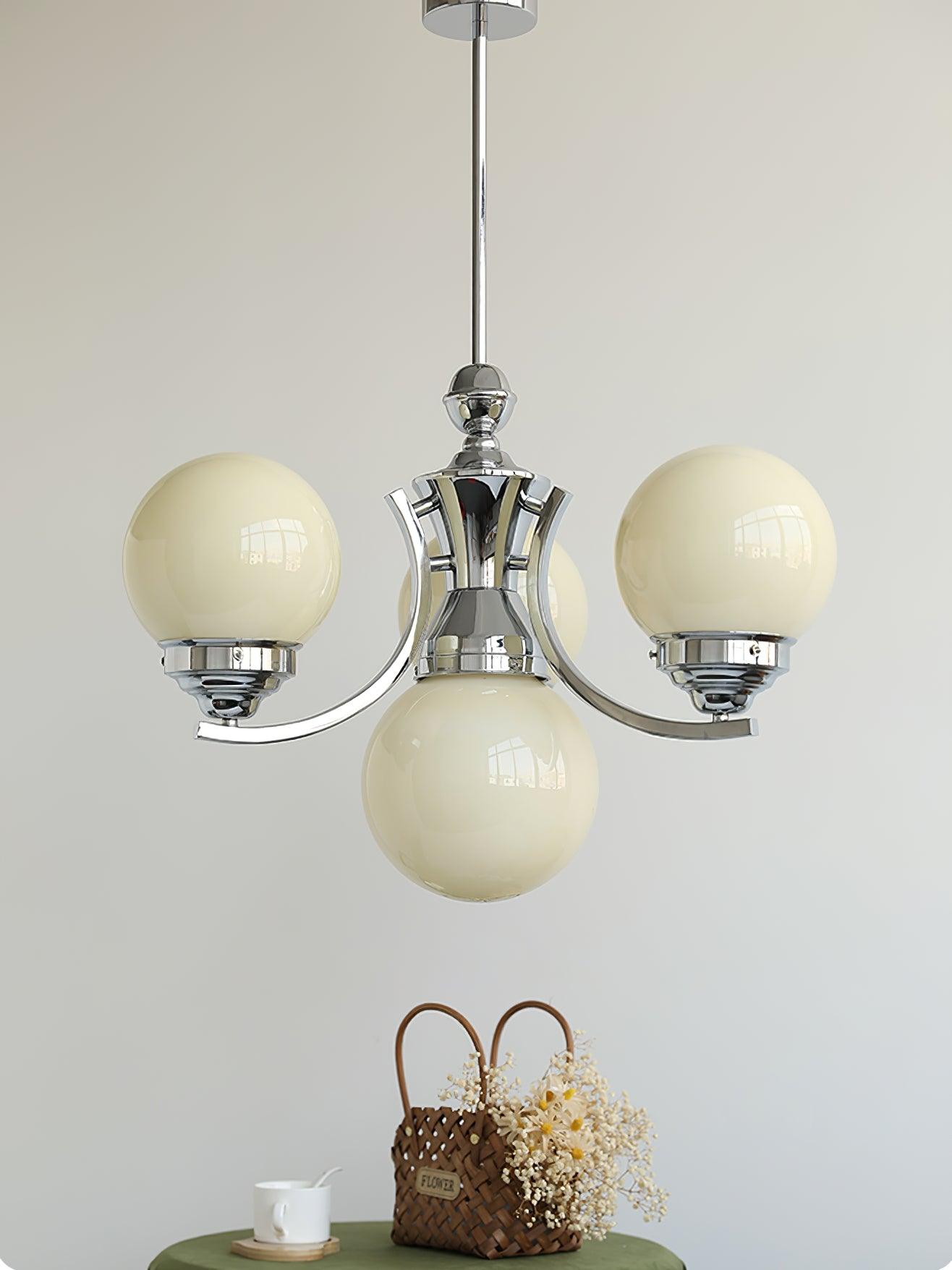 Dusk Chandelier Globe Chrome Modern 5-Light