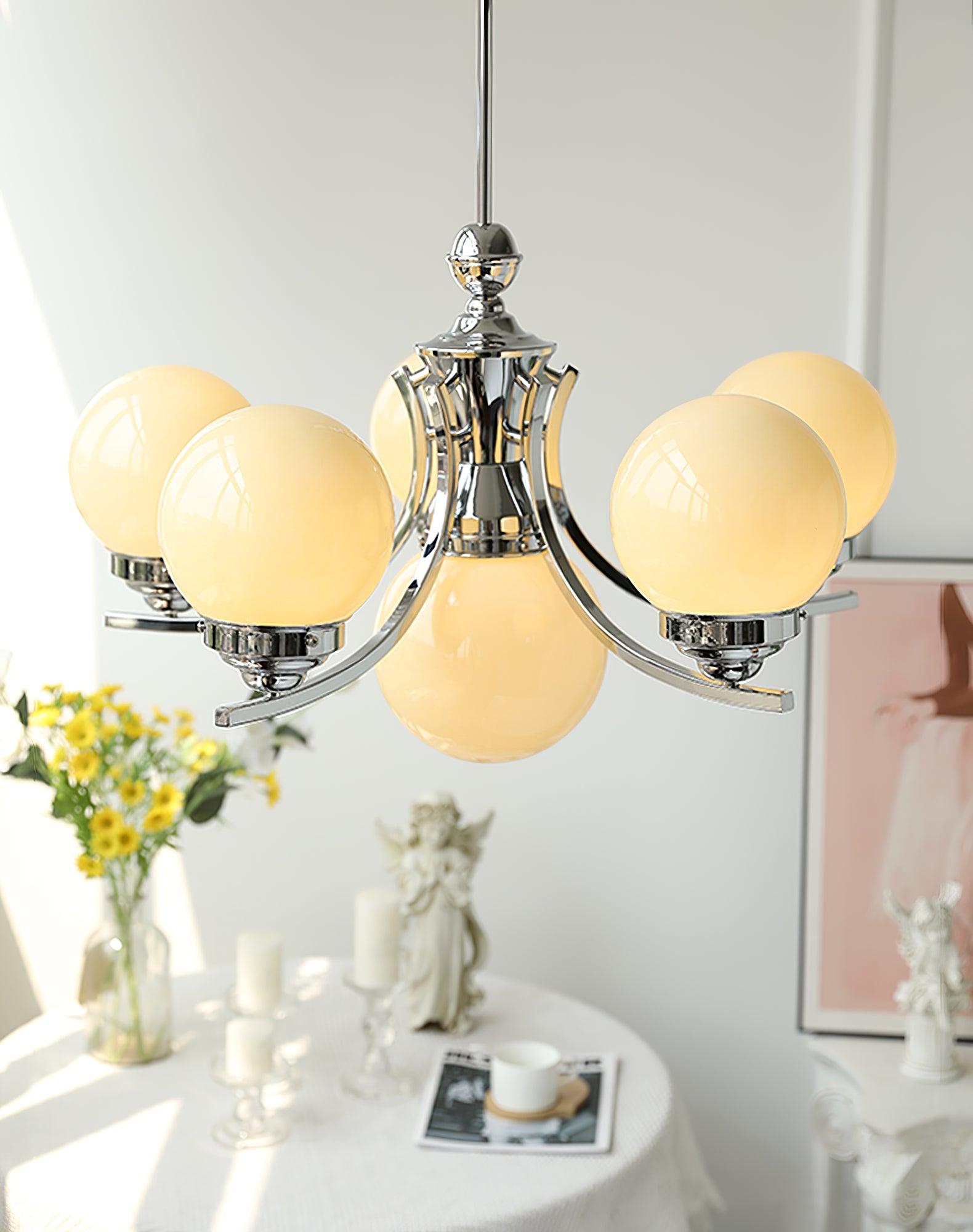 Dusk Chandelier Globe Chrome Modern 5-Light