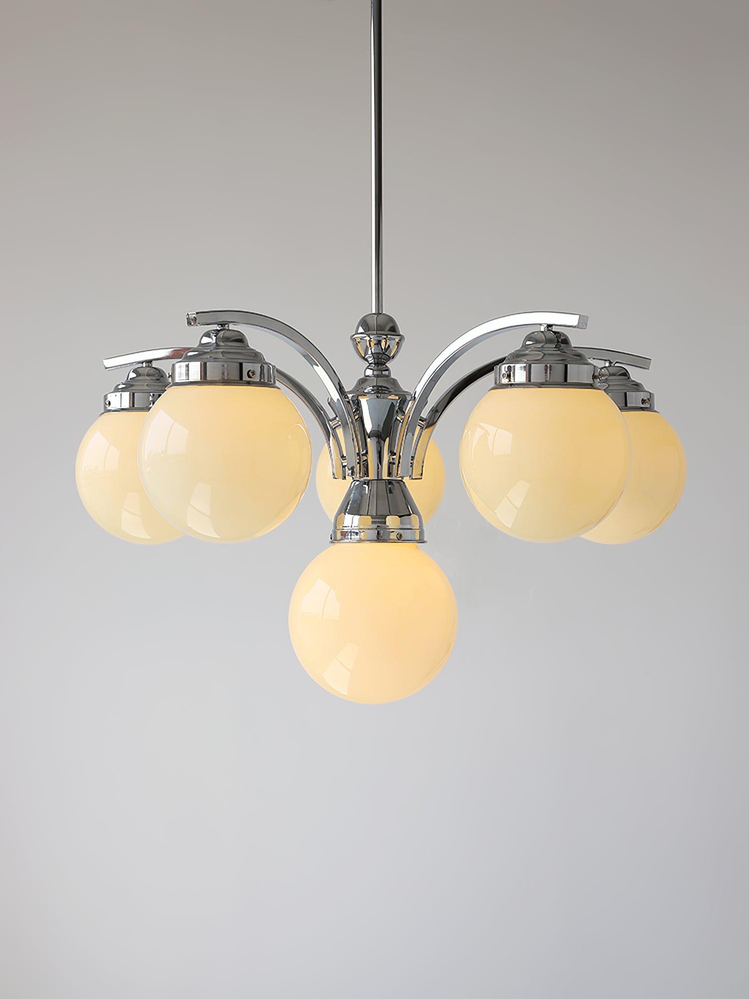 Dusk Chandelier Globe Chrome Modern 5-Light