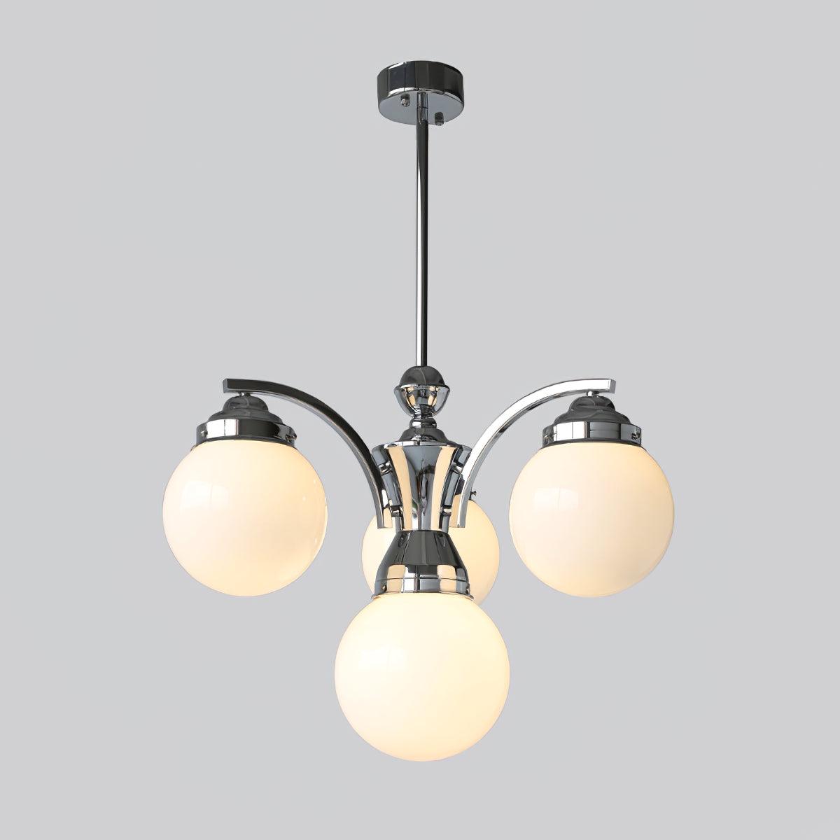 Dusk Chandelier Globe Chrome Modern 5-Light