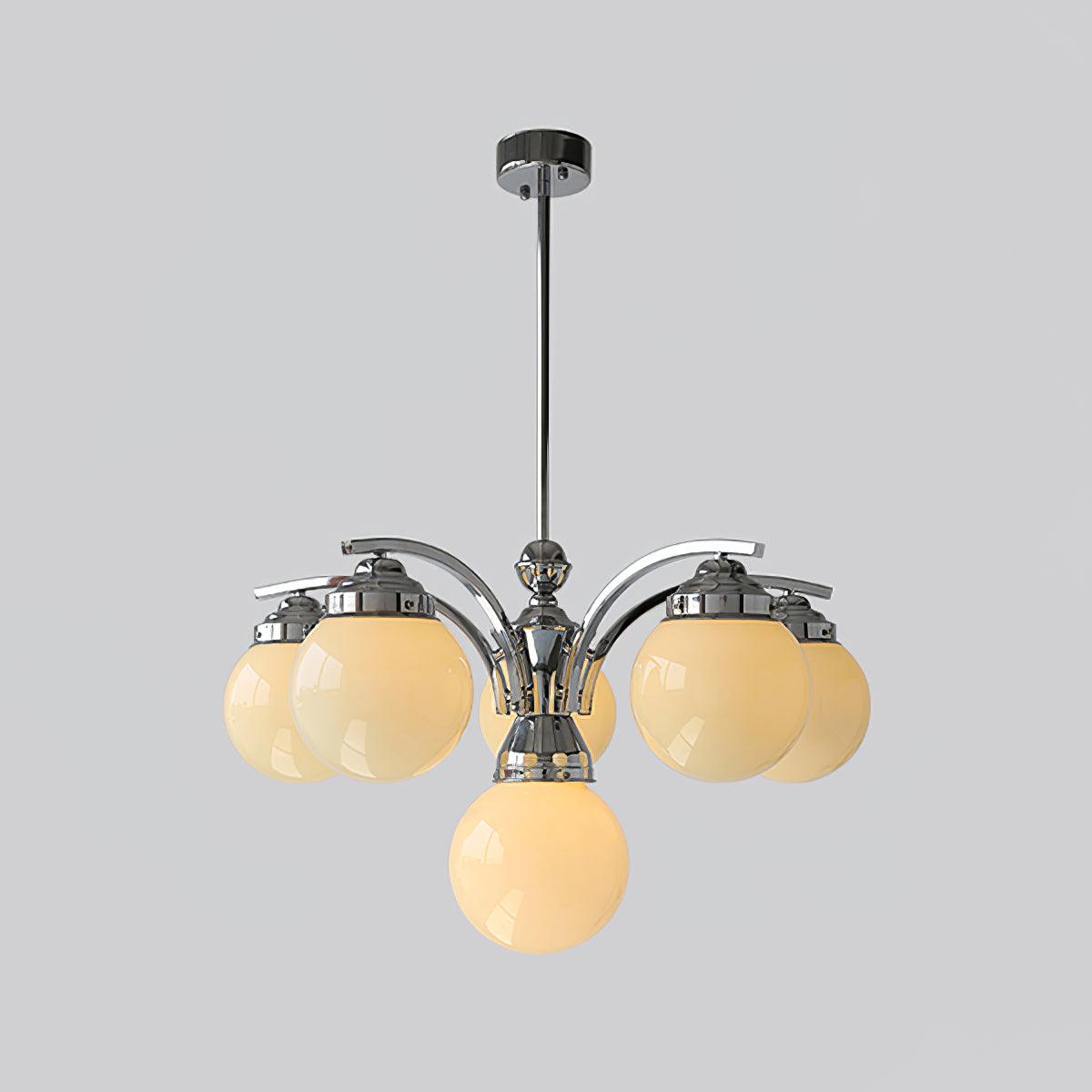 Dusk Chandelier Globe Chrome Modern 5-Light